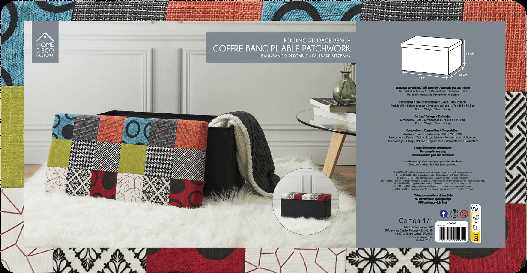 COFFRE BANC PLIABLE PATCHWORK