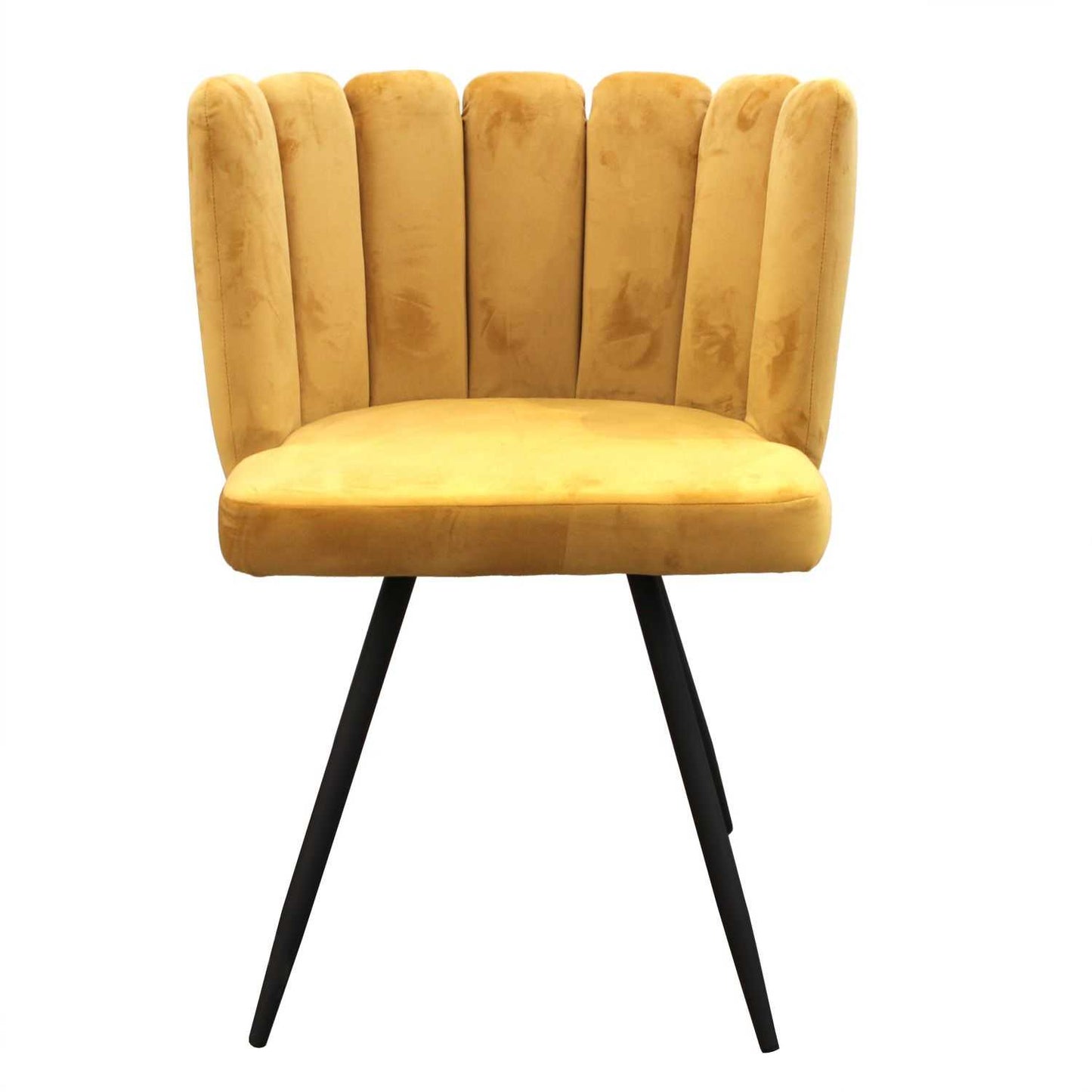 CHAISE ARIEL VELOURS JAUNE