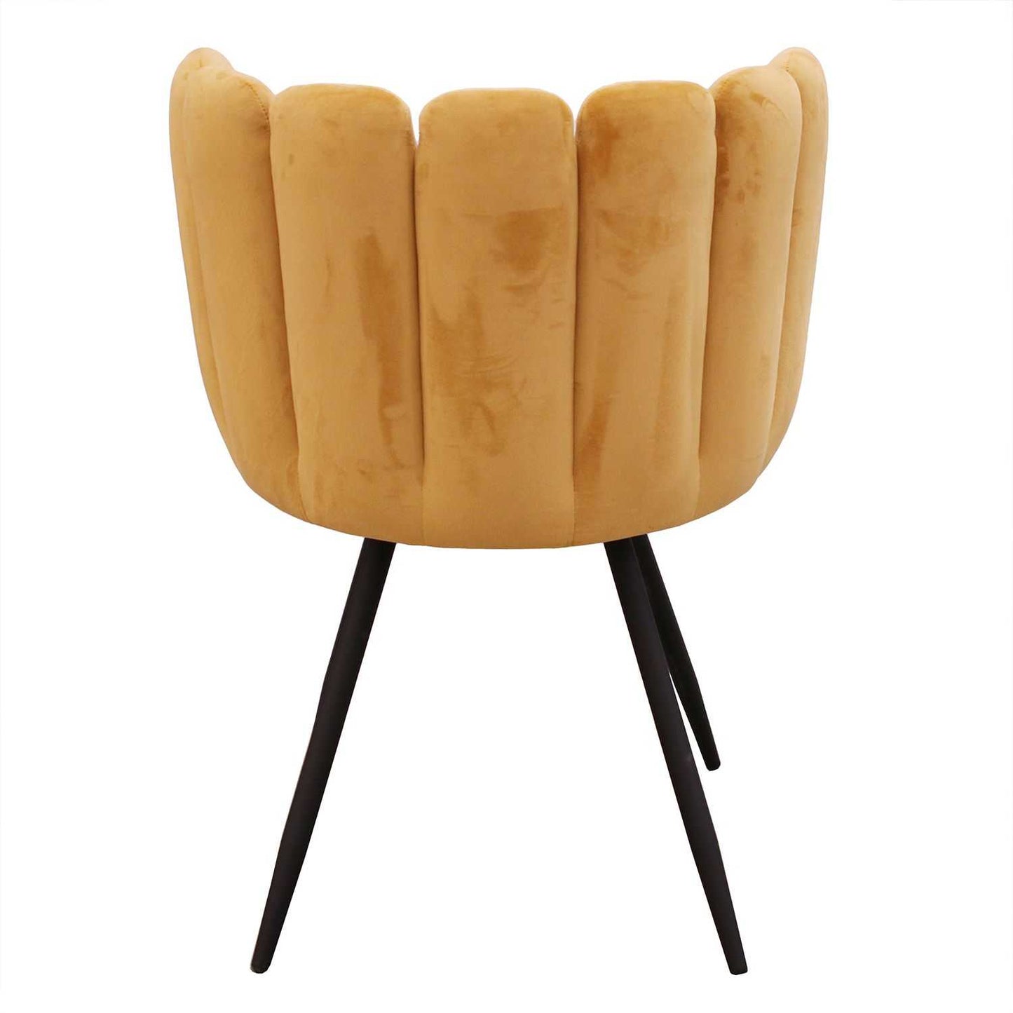 CHAISE ARIEL VELOURS JAUNE