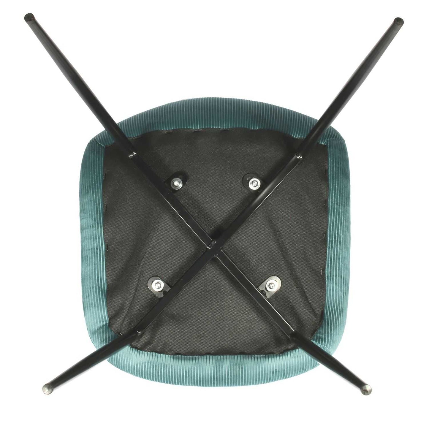 CHAISE VELOURS COTELE GIULIA BLEU CANARD