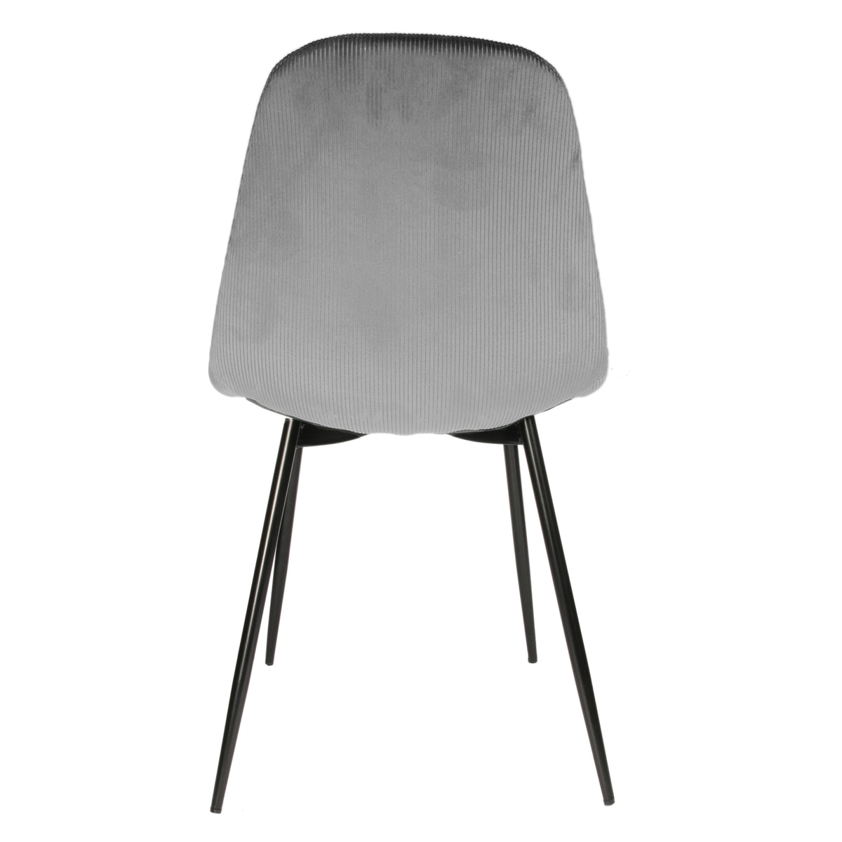 CHAISE VELOURS COTELE GIULIA GRIS - LOT DE 4