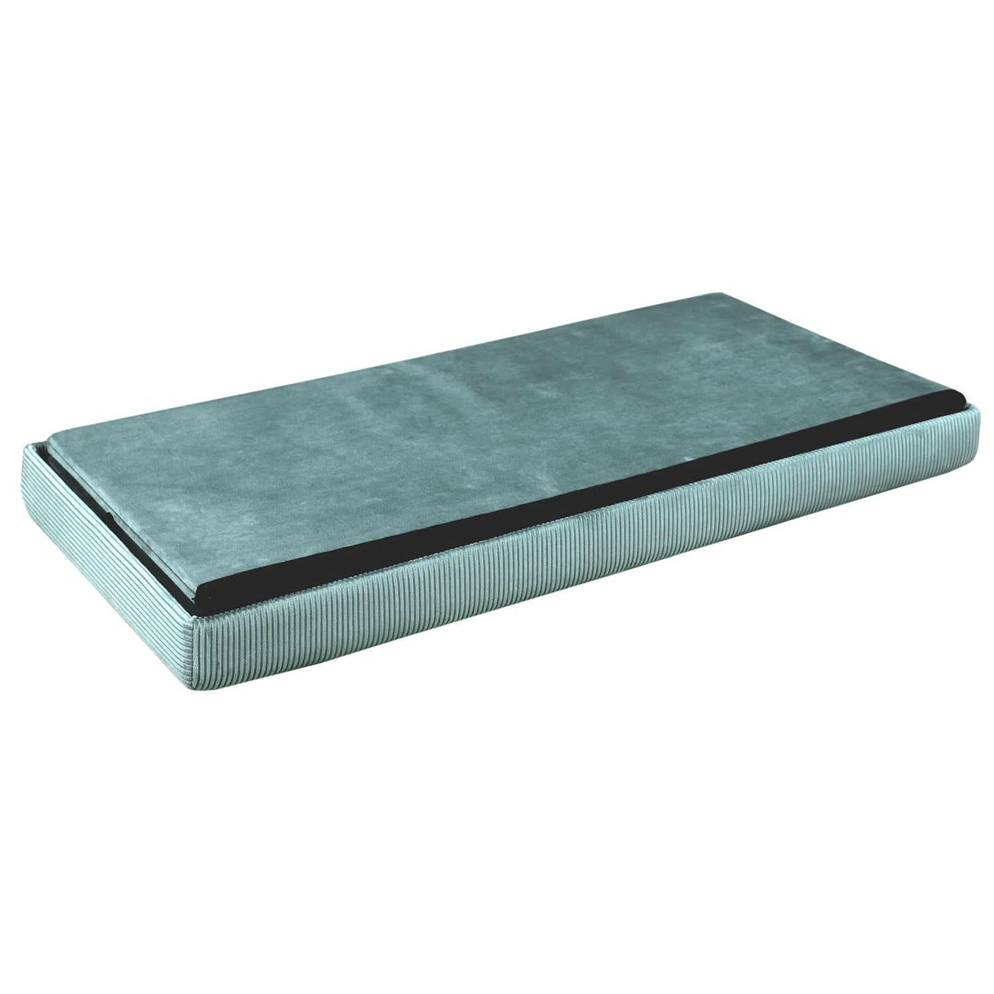 COFFRE BANC PLIABLE VELOURS COTELE GIULIA BLEU