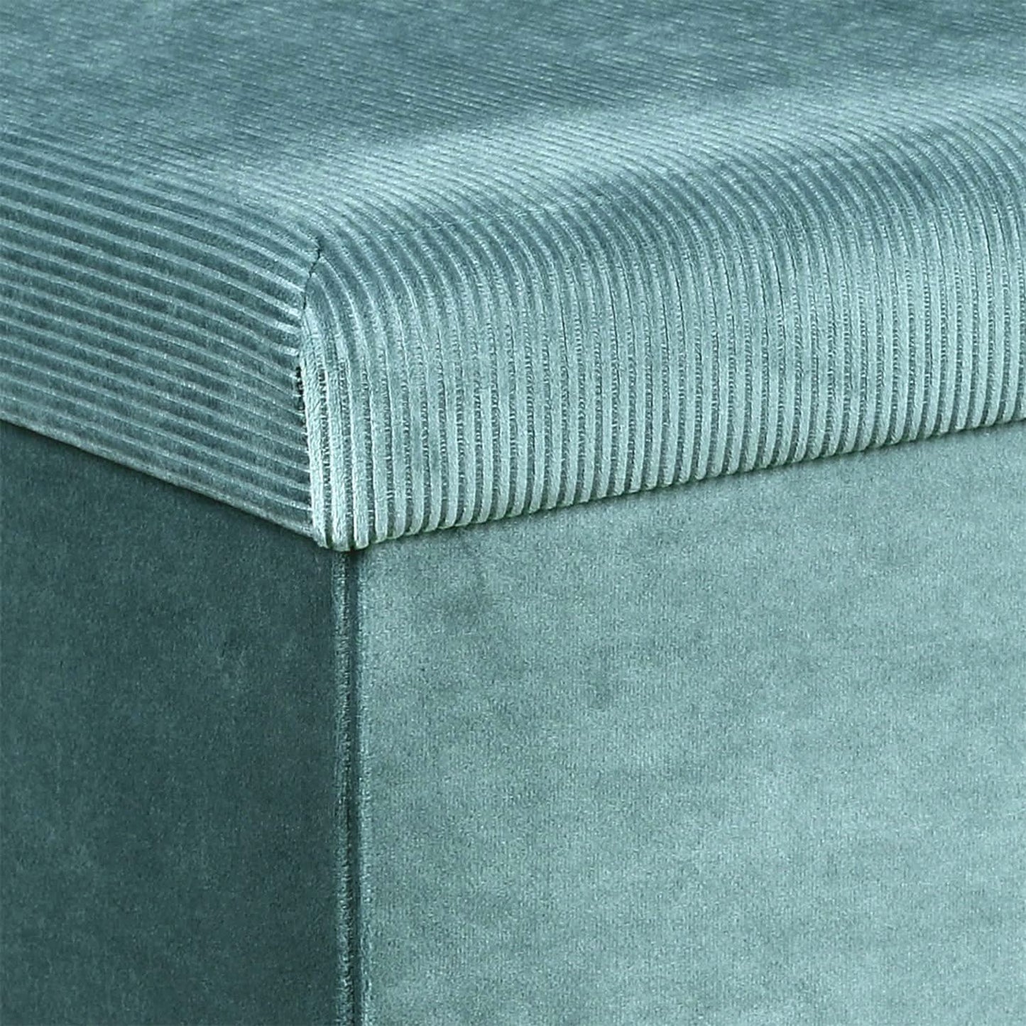 COFFRE BANC PLIABLE VELOURS COTELE GIULIA BLEU