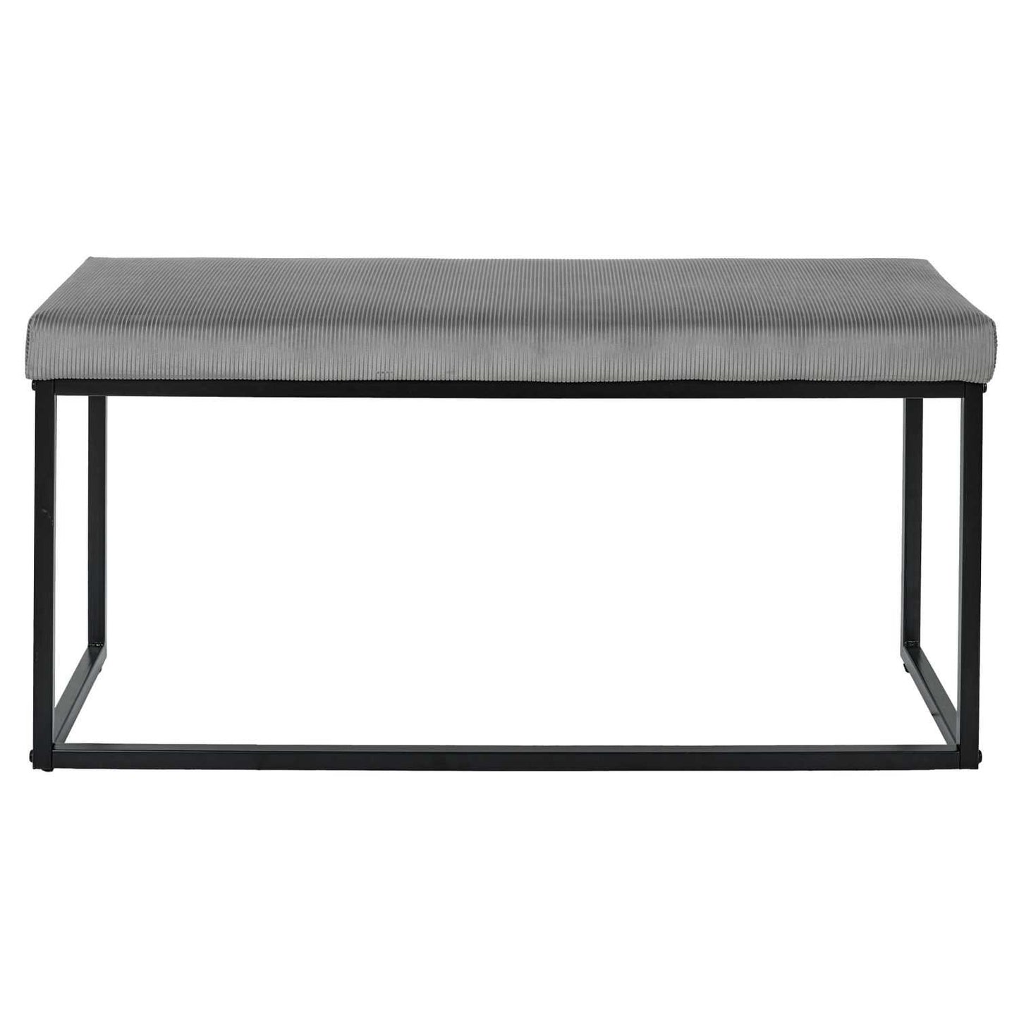 BANC GIULIA GRIS VELOURS COTELE