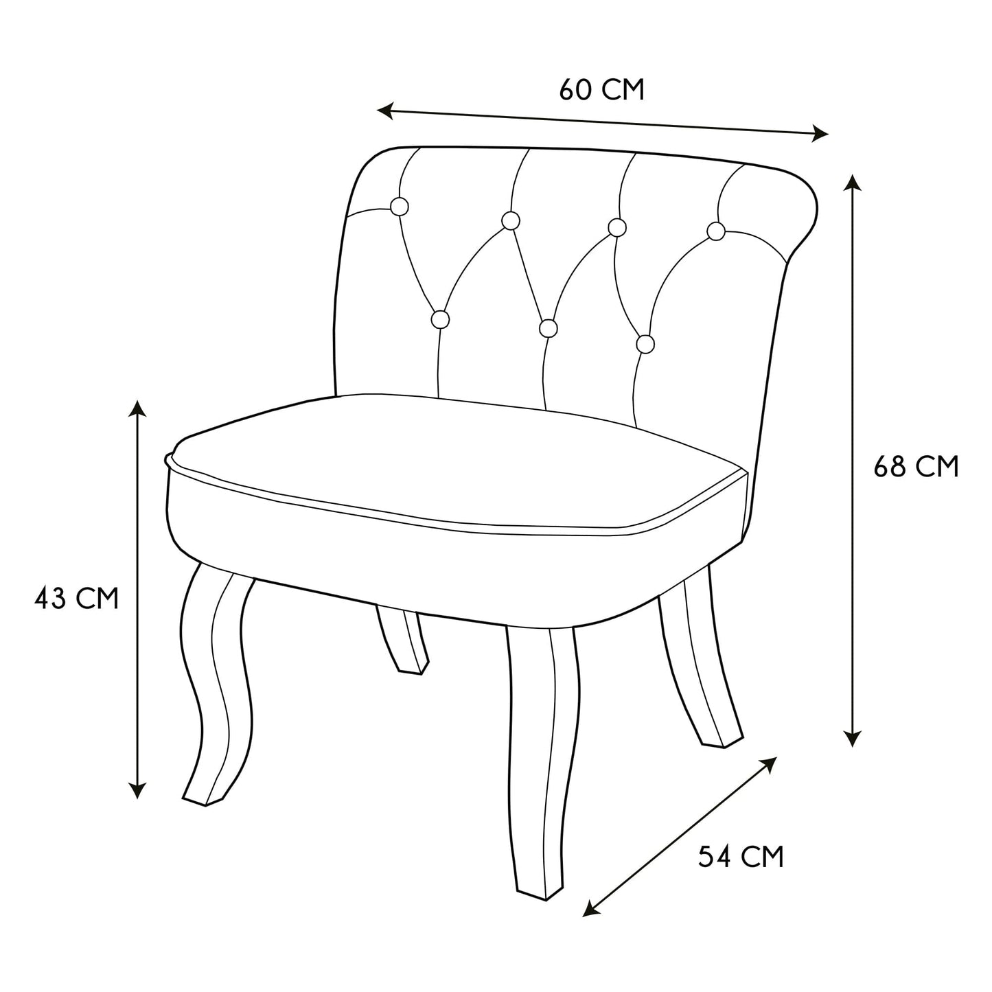 FAUTEUIL ELEONOR NOIR TISSU GRIS