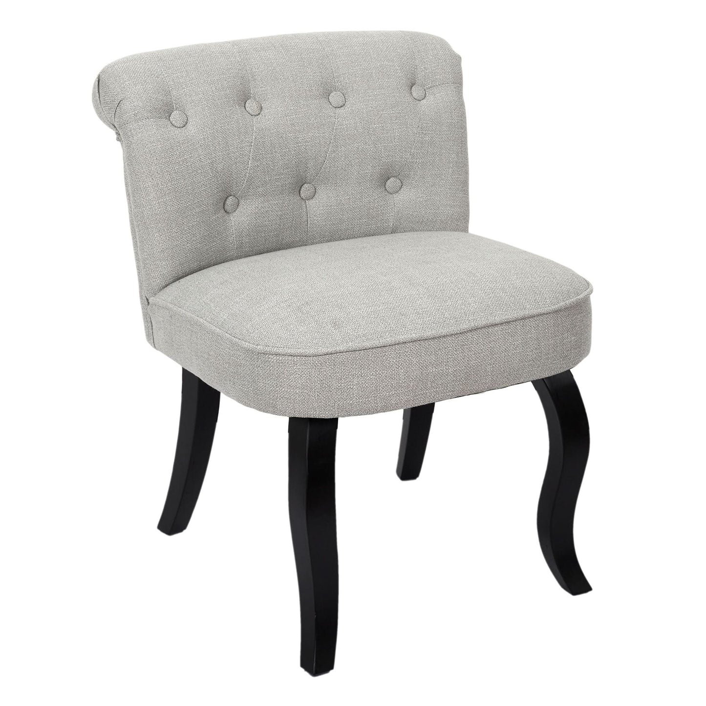 FAUTEUIL ELEONOR NOIR TISSU GRIS