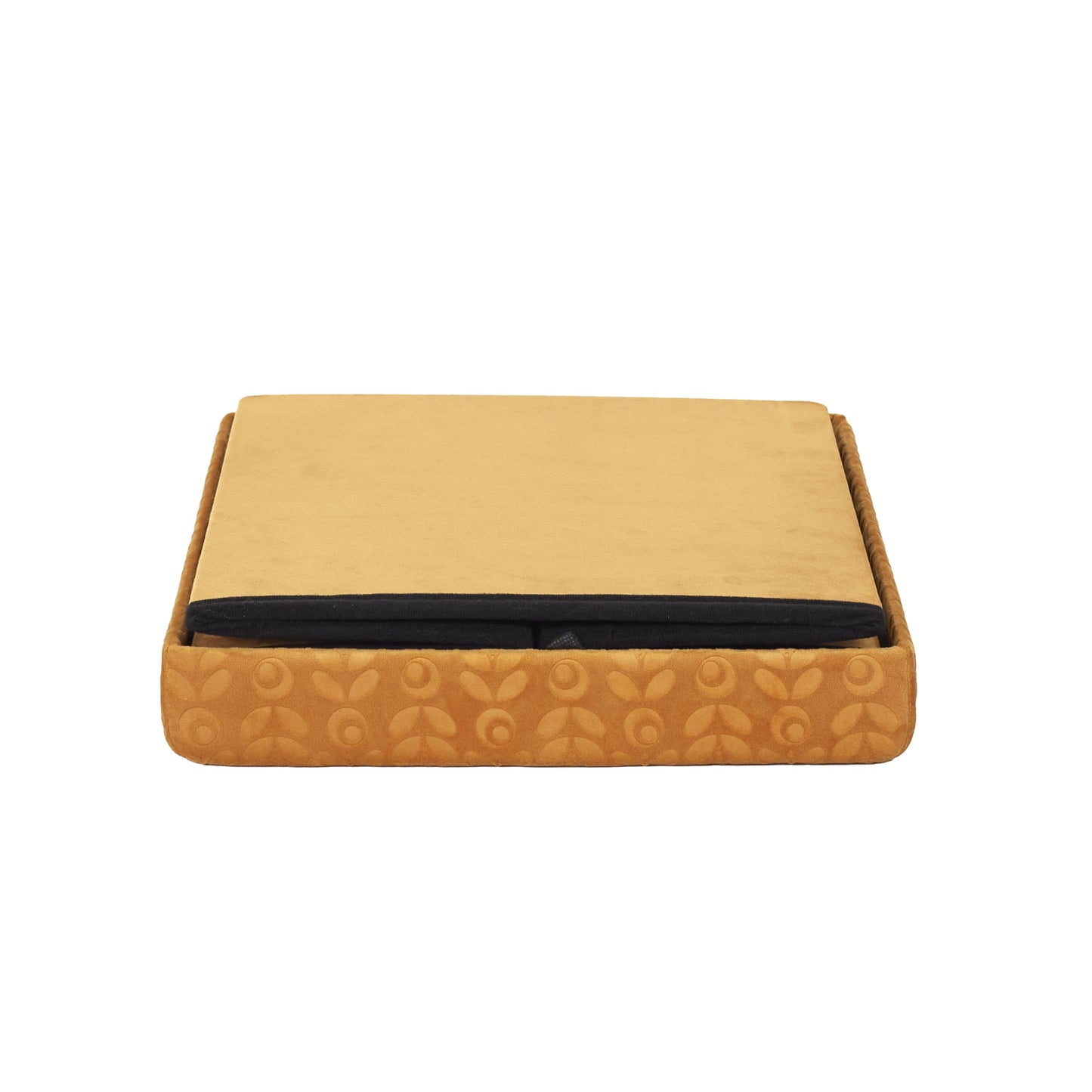 COFFRE POUF PLIABLE RETRO MOUTARDE