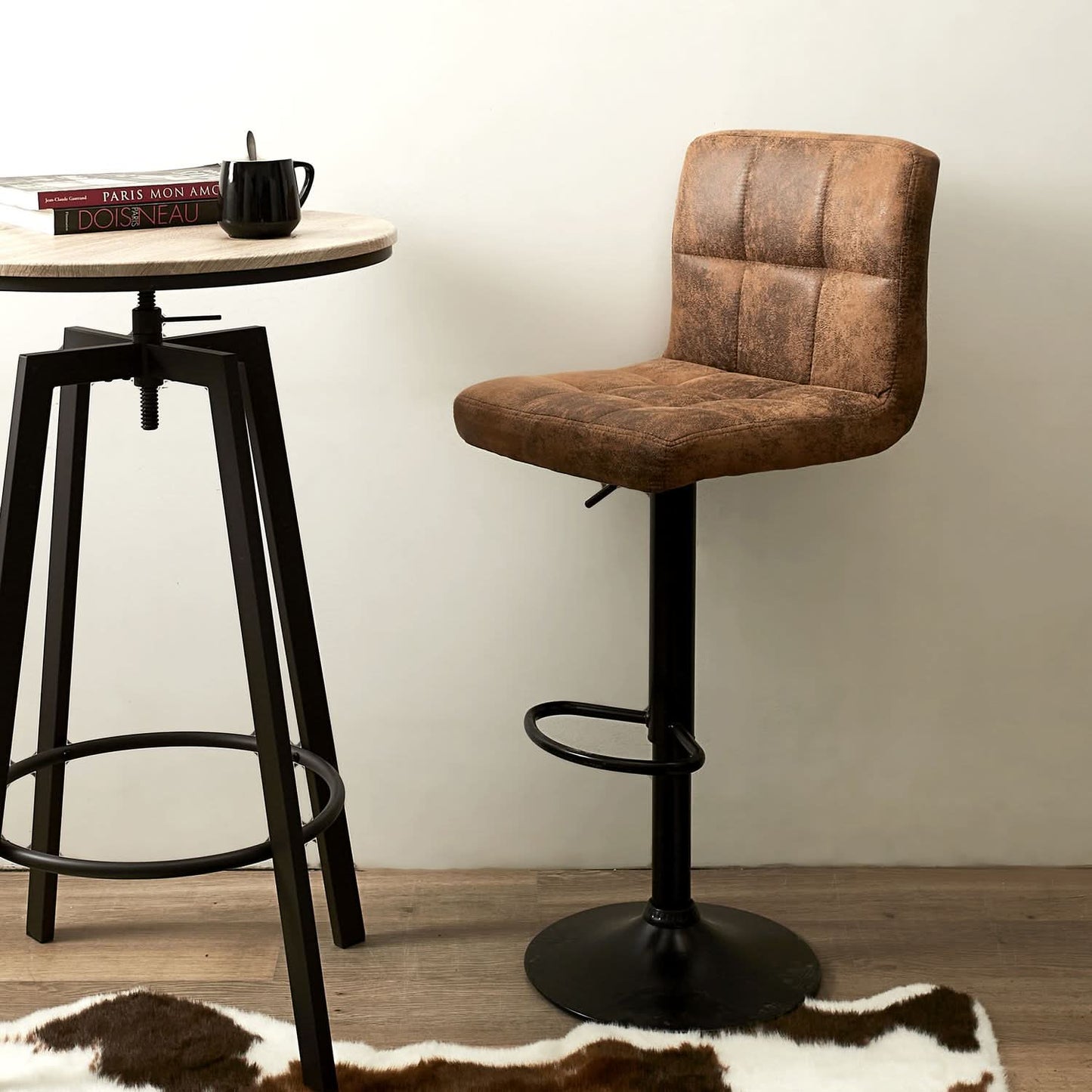 CHAISE DE BAR REGLABLE DOWNTOWN - Lot de 2