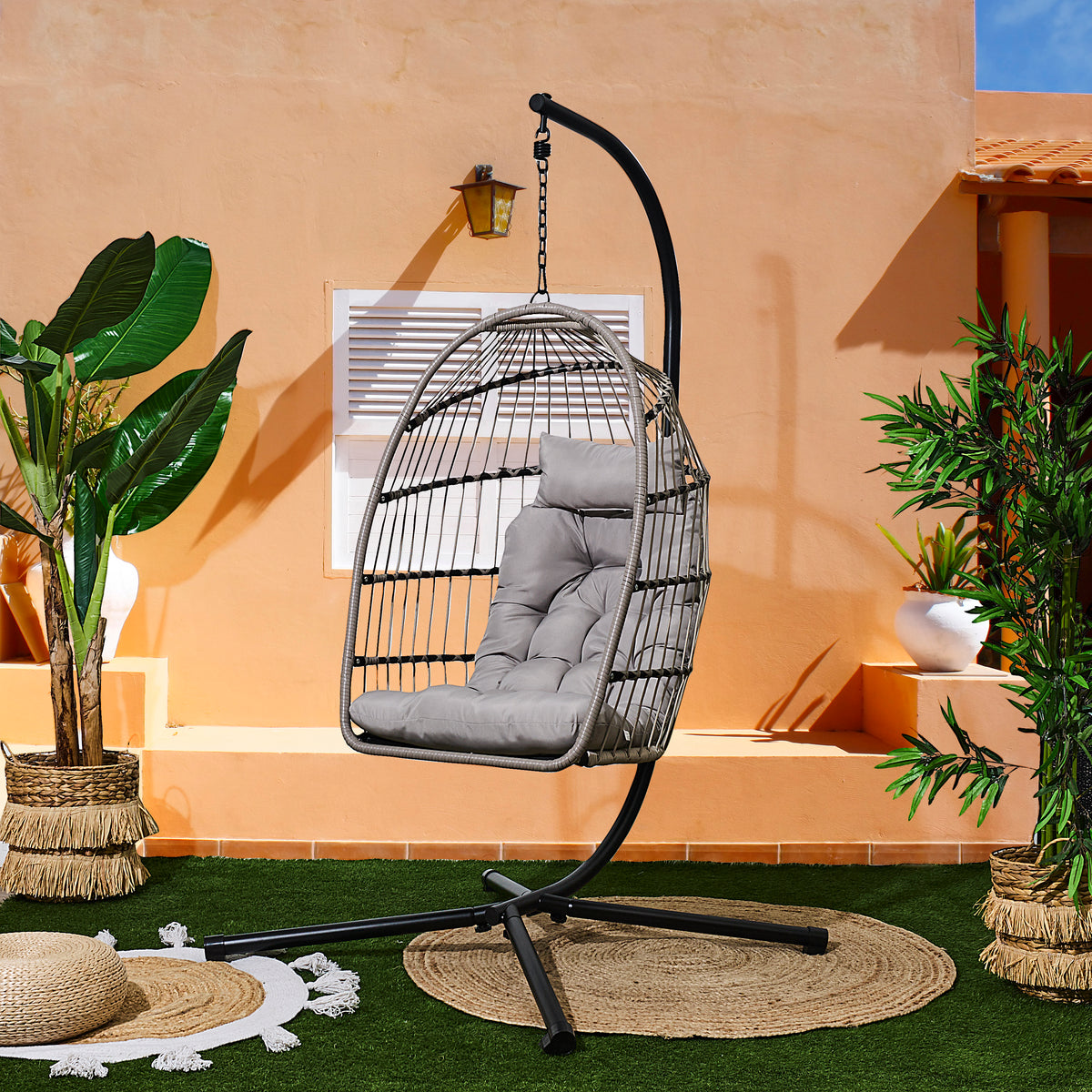 FAUTEUIL SUSPENDU HANOI GRIS
