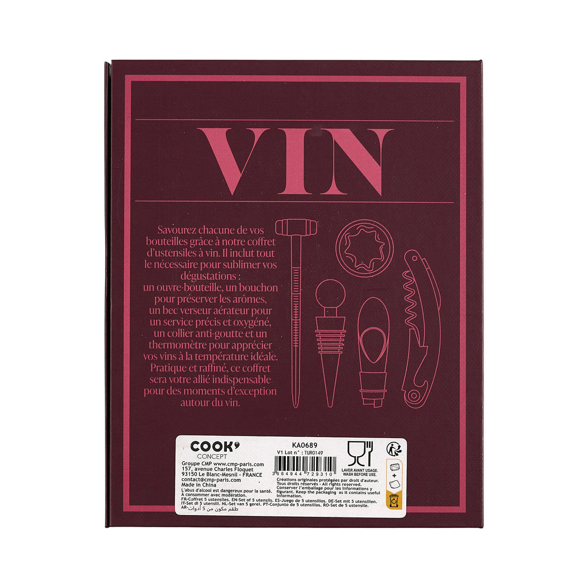 COFFRET LIVRE VIN