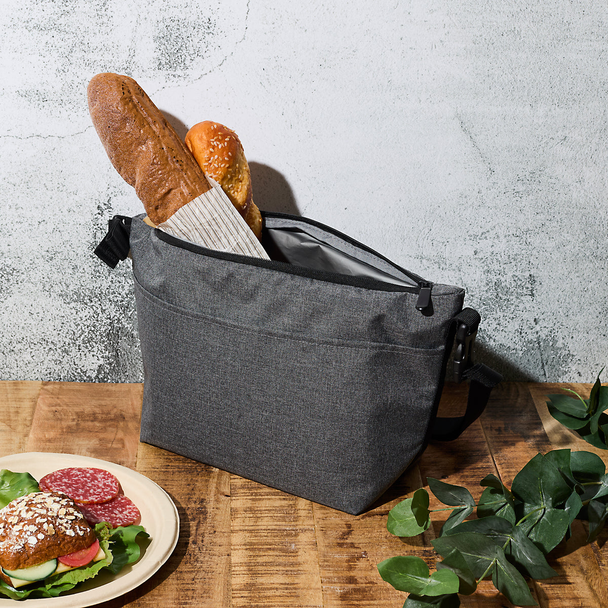 LUNCH BAG ISOTHERME GRIS ZIPPE 7L