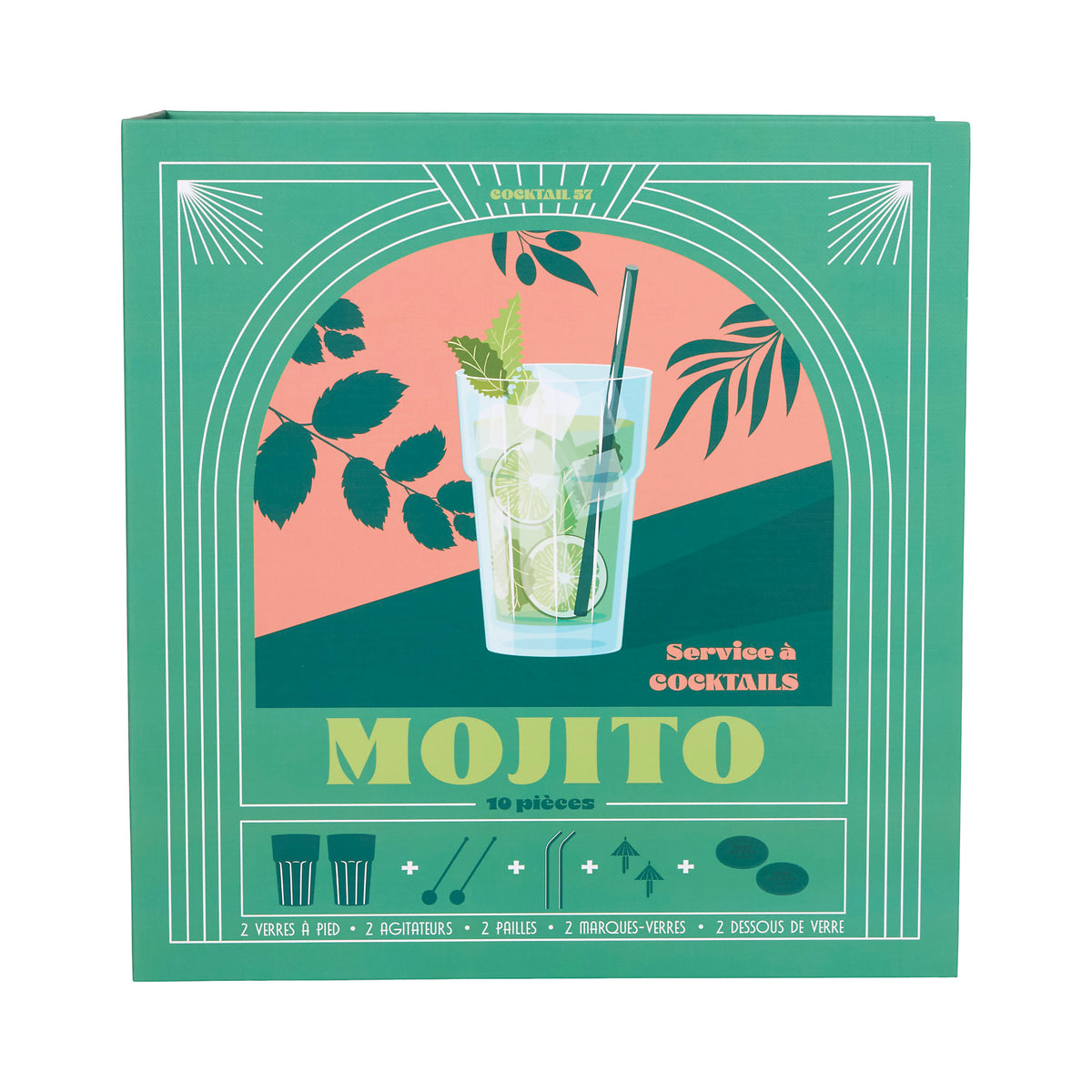 COFFRET COCKTAIL 10PCS MOJITO