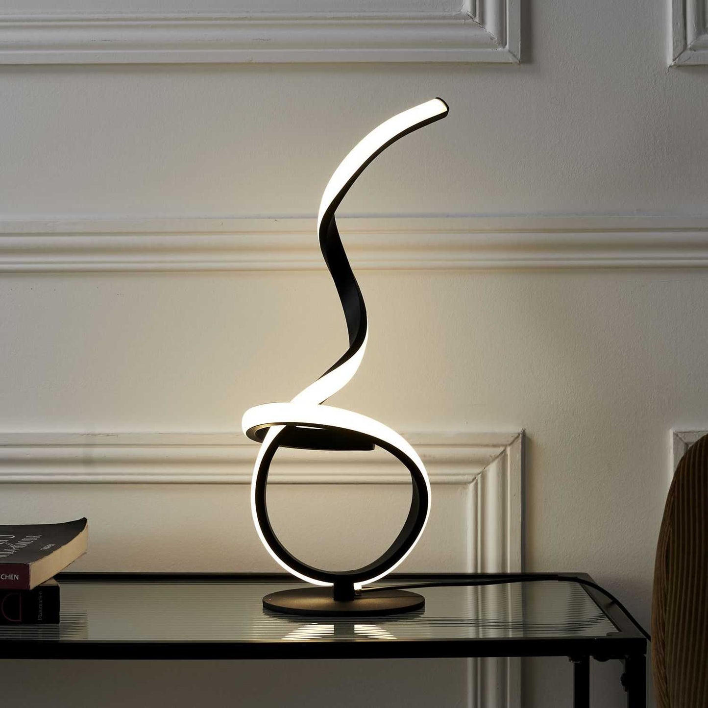 LAMPE LED DESIGN NOIR