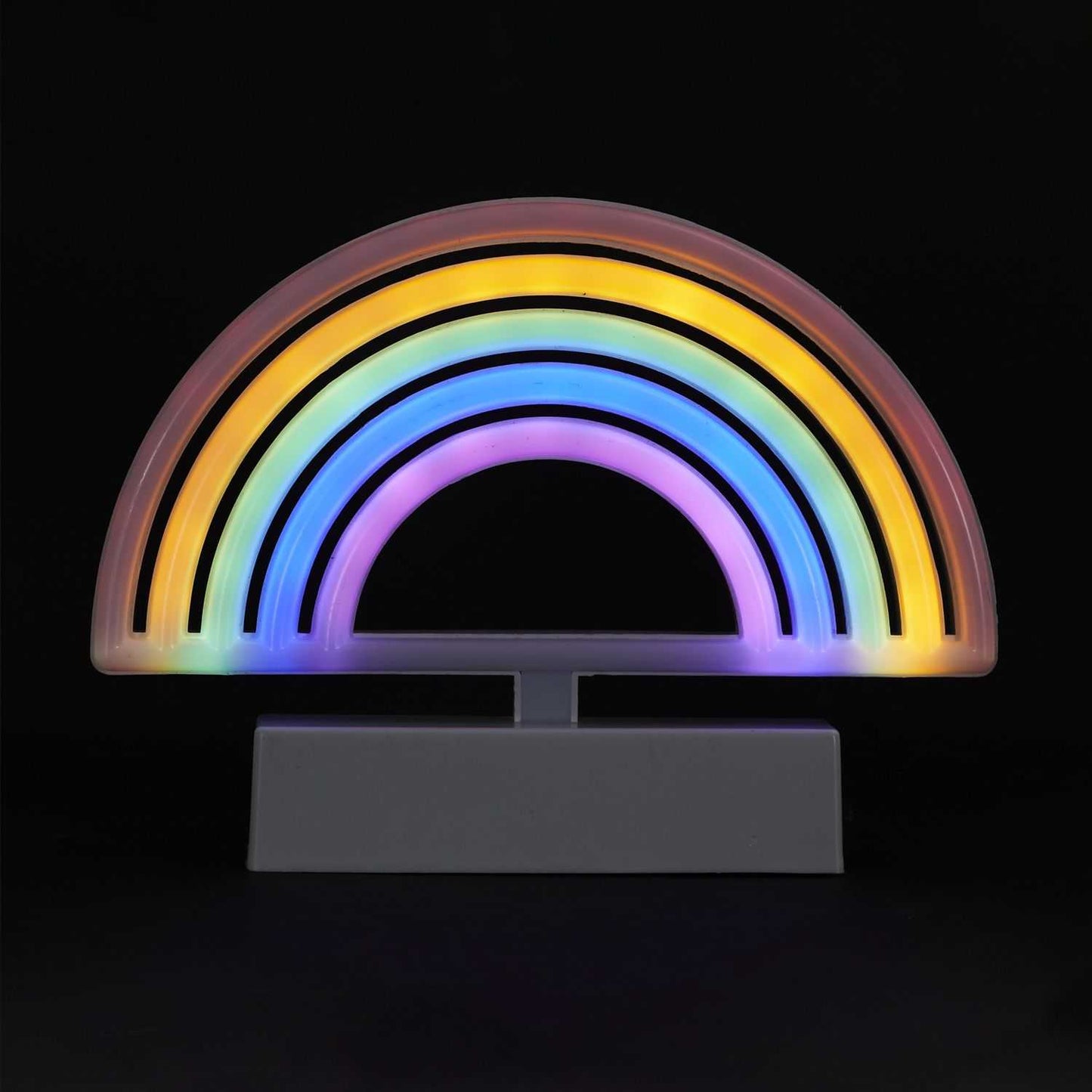LAMPE LED EFFET NEON ARC EN CIEL A PILES