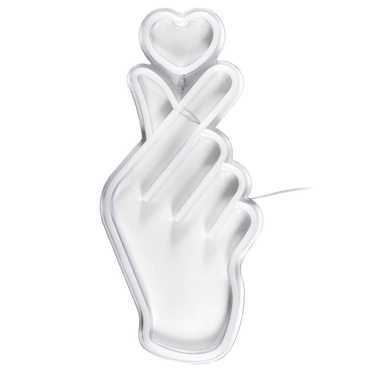 LAMPE LED EFFET NEON SIGNE CŒUR USB