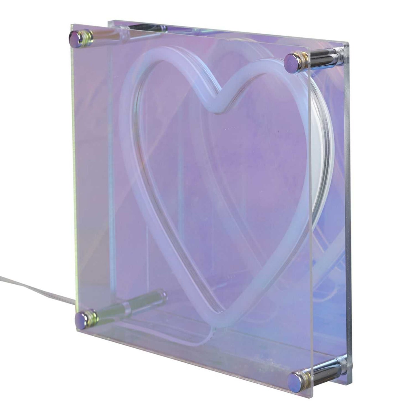 LAMPE ACRYLIQUE LED EFFET NEON COEUR
