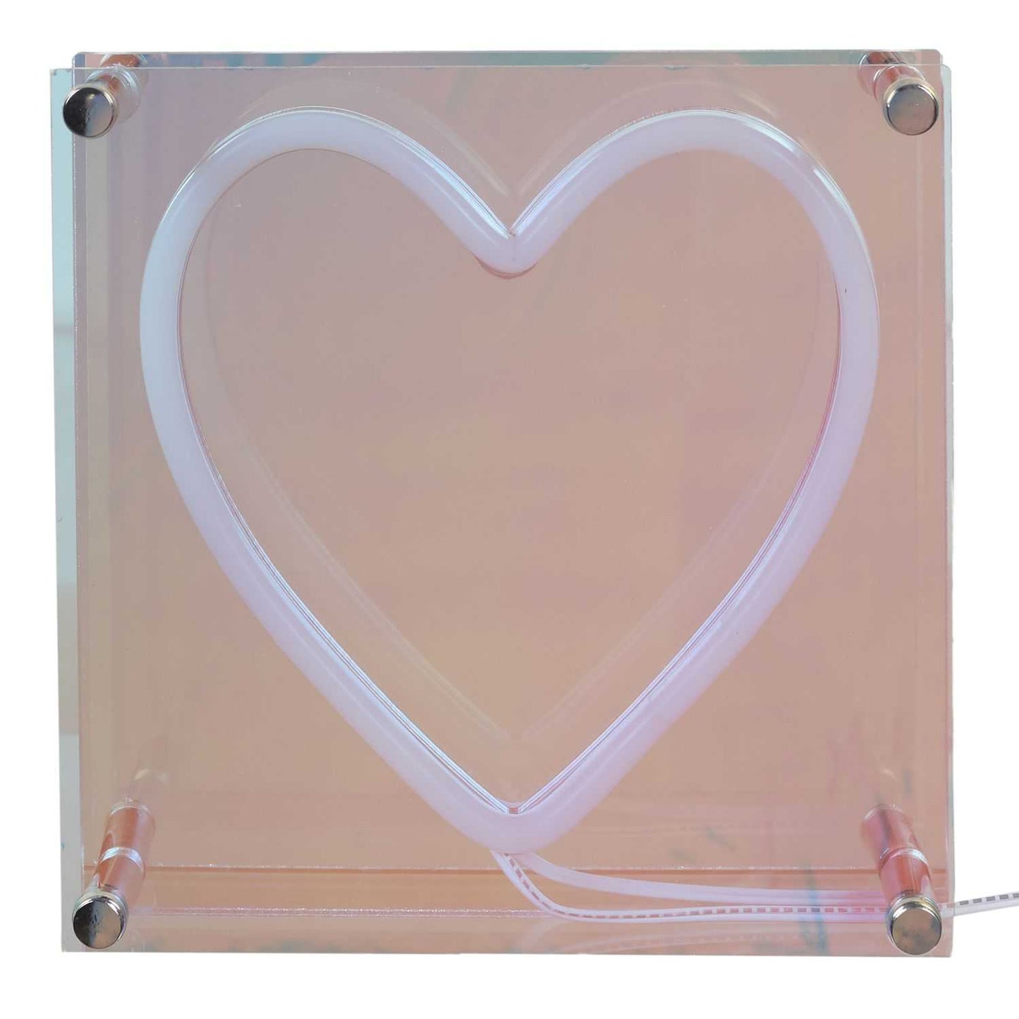 LAMPE ACRYLIQUE LED EFFET NEON COEUR