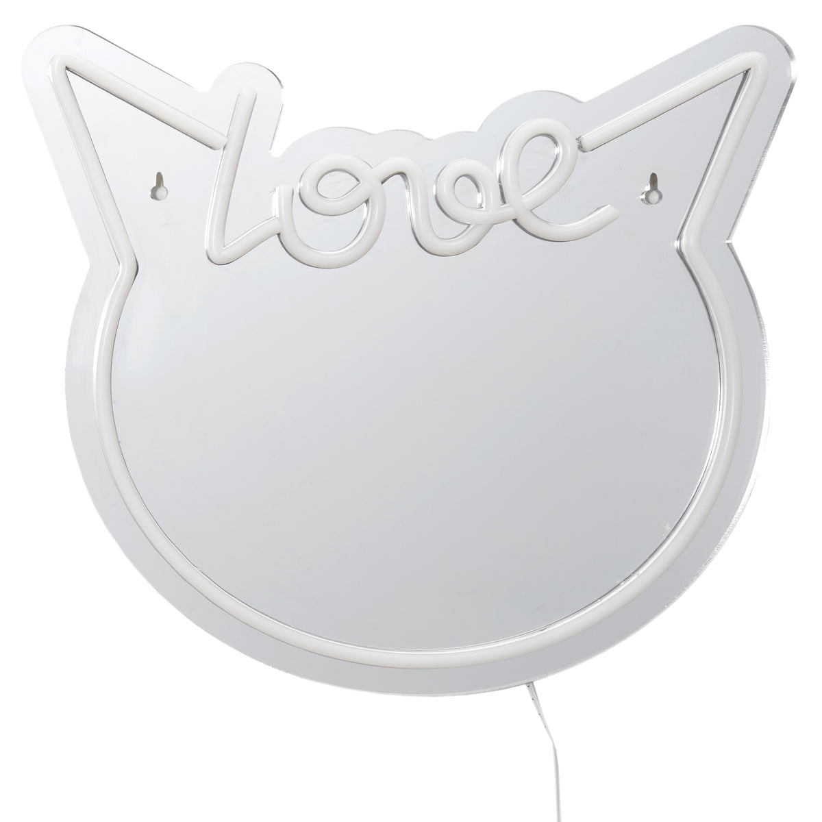 MIROIR LED EFFET NEON CHAT KAWAII
