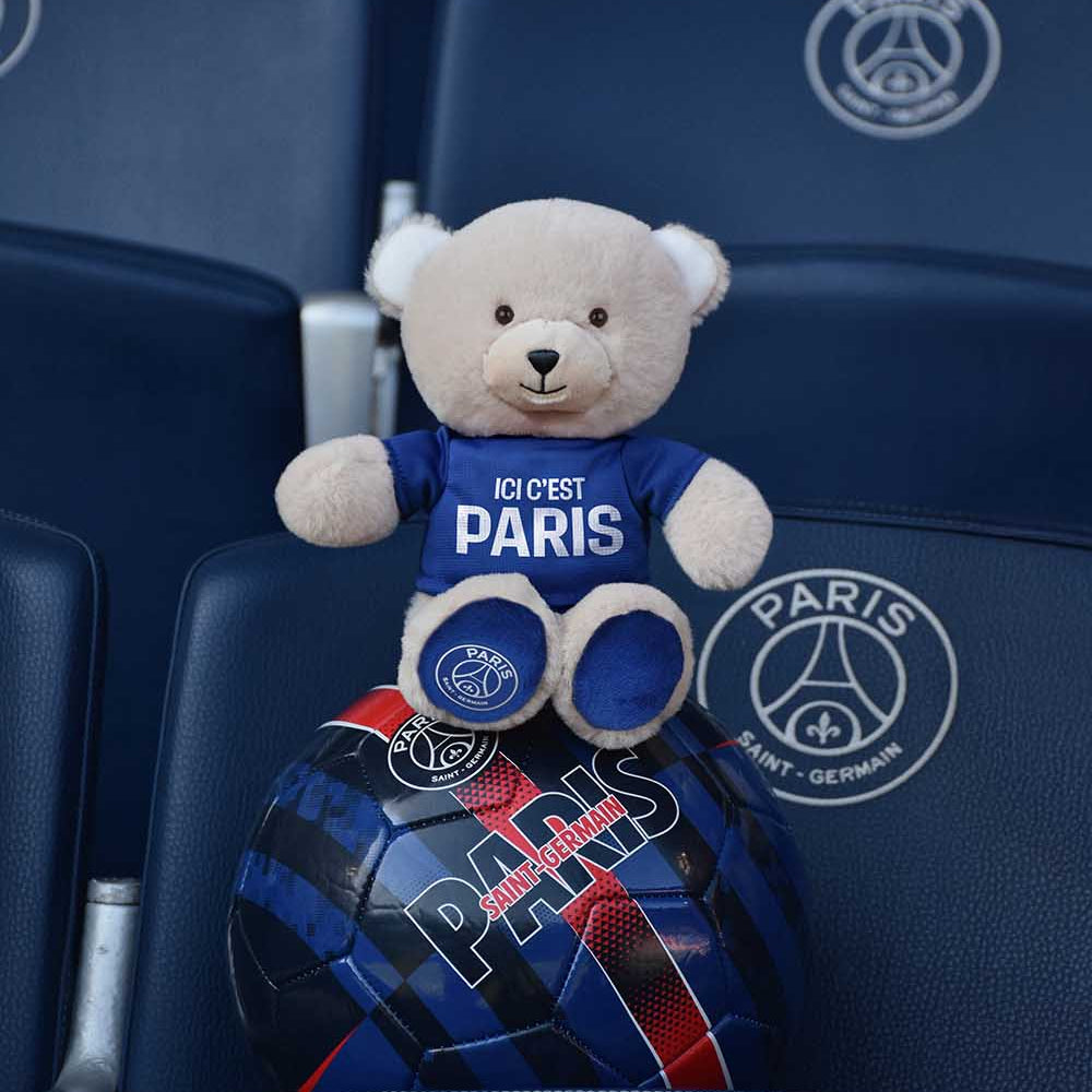 PELUCHE OURS PSG ICI C EST PARIS 23 CM