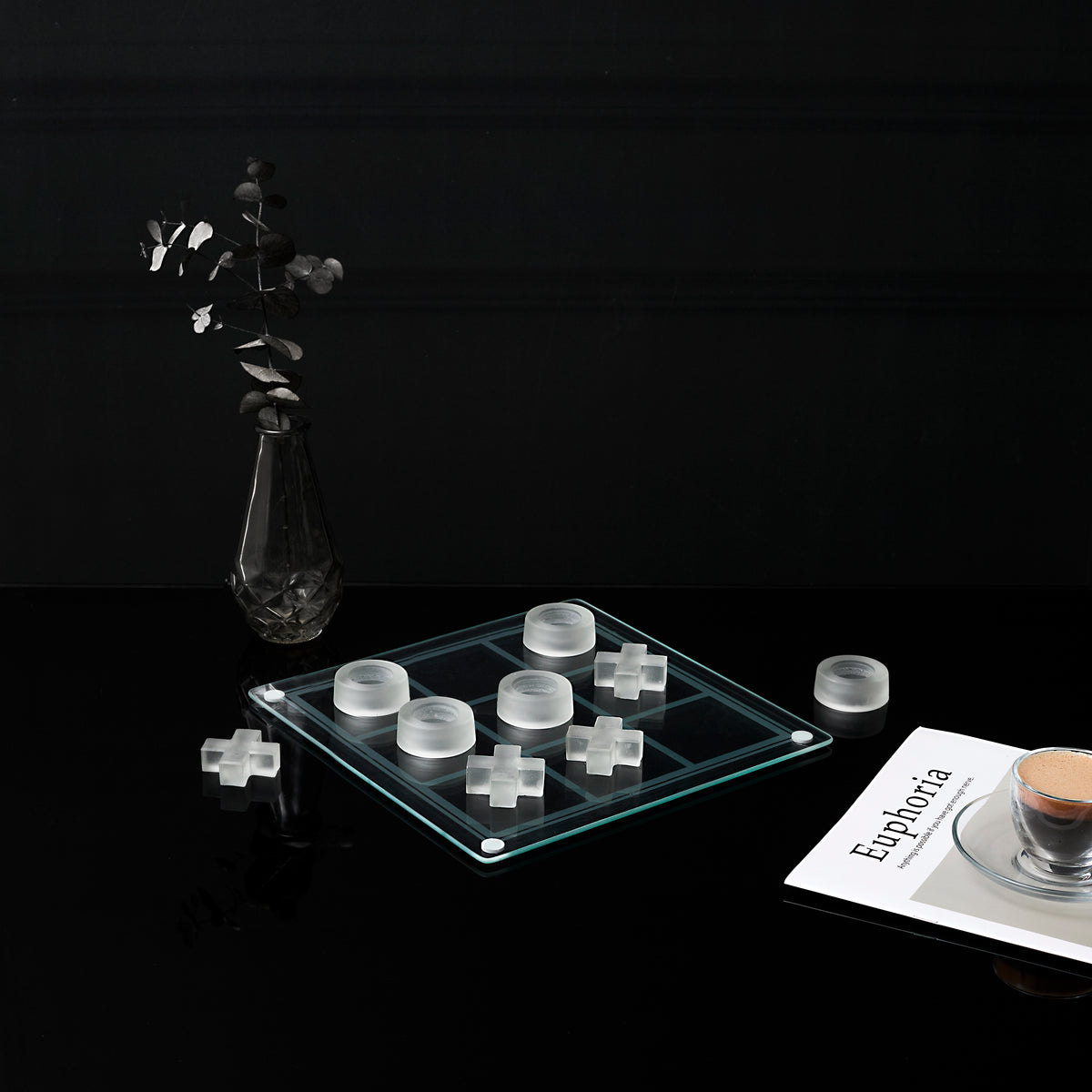 JEU DU TIC TAC TOE EN VERRE