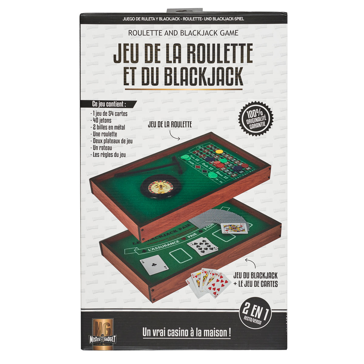 JEU DE CASINO 2EN1 BLACK JACK ET ROULETTE