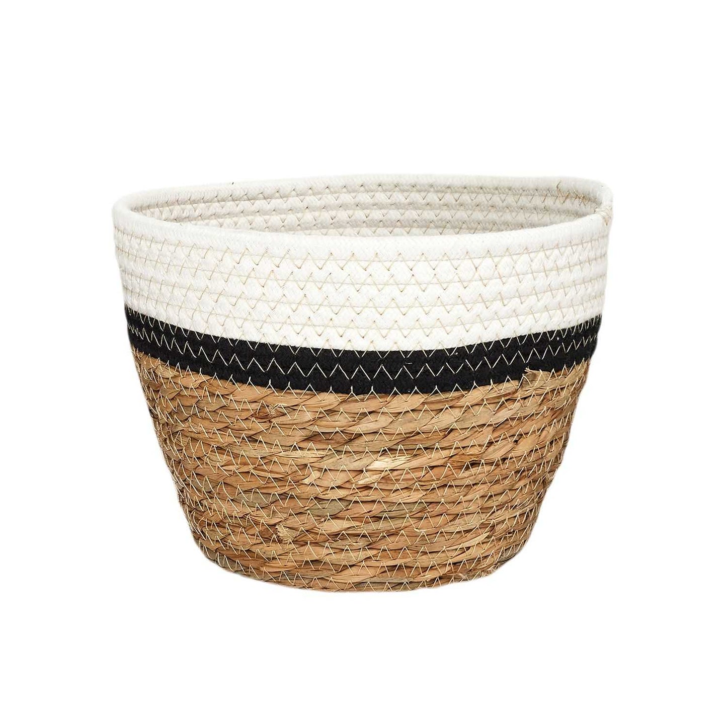 CORBEILLE TRESSEE ET COTON - LOT DE 3