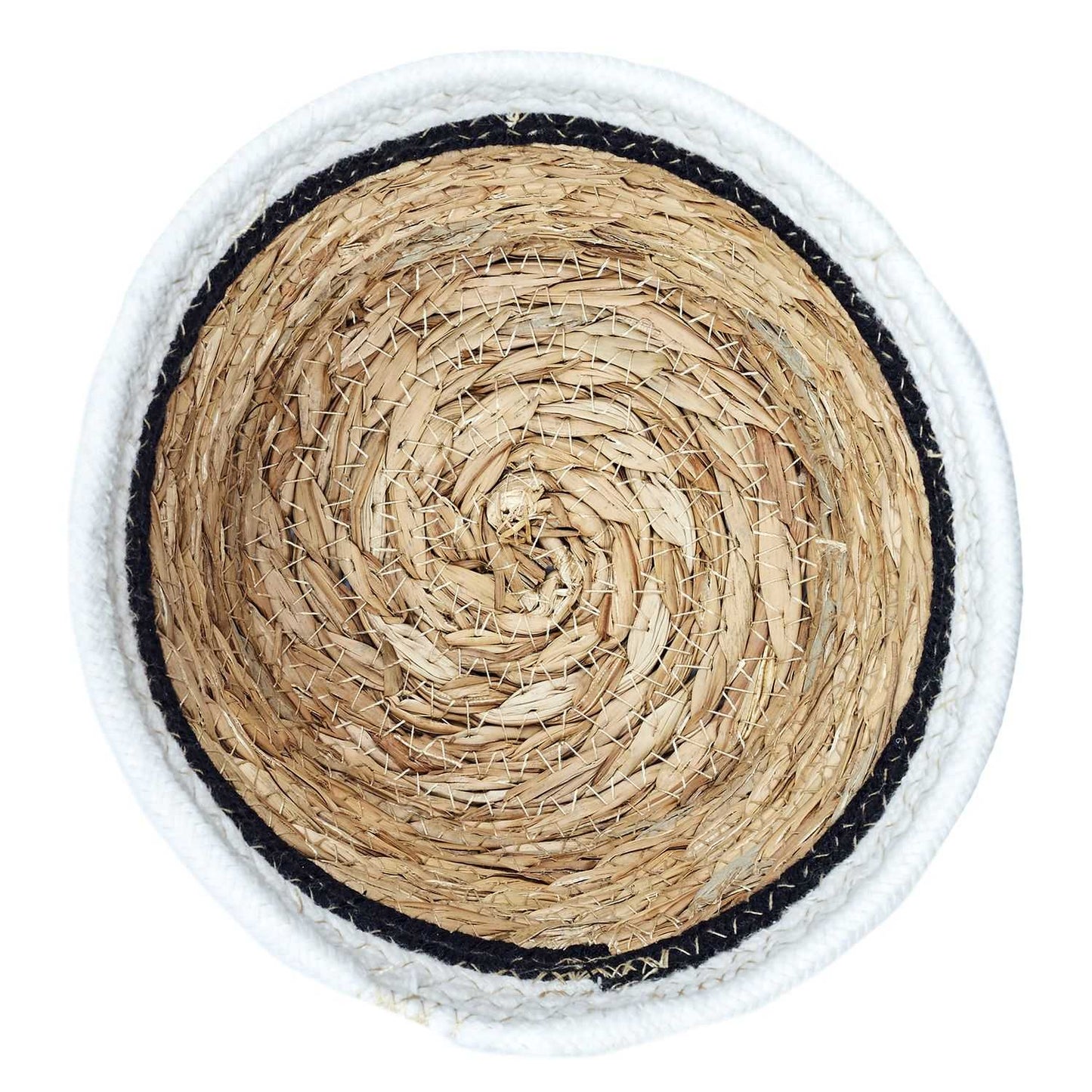 CORBEILLE TRESSEE ET COTON - LOT DE 3