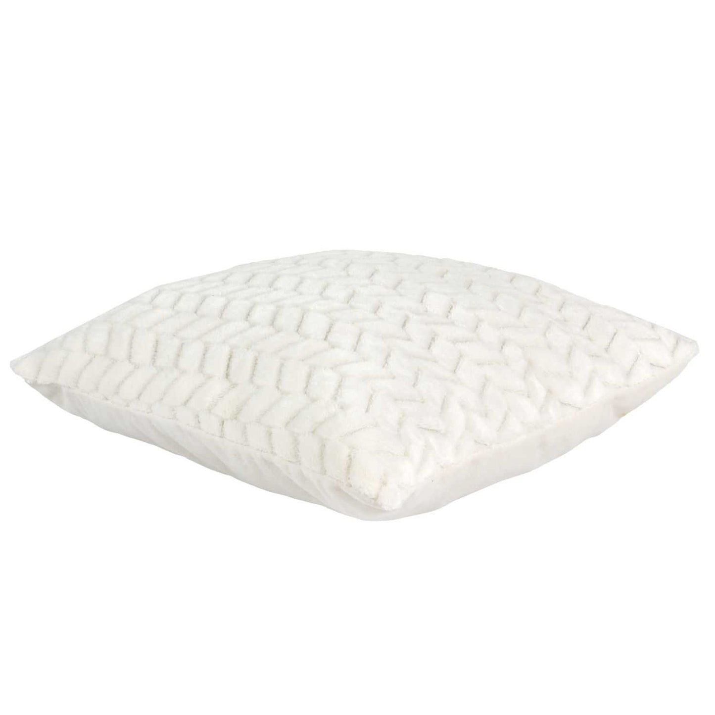 COUSSIN BLANC CHEVRON 40X40CM
