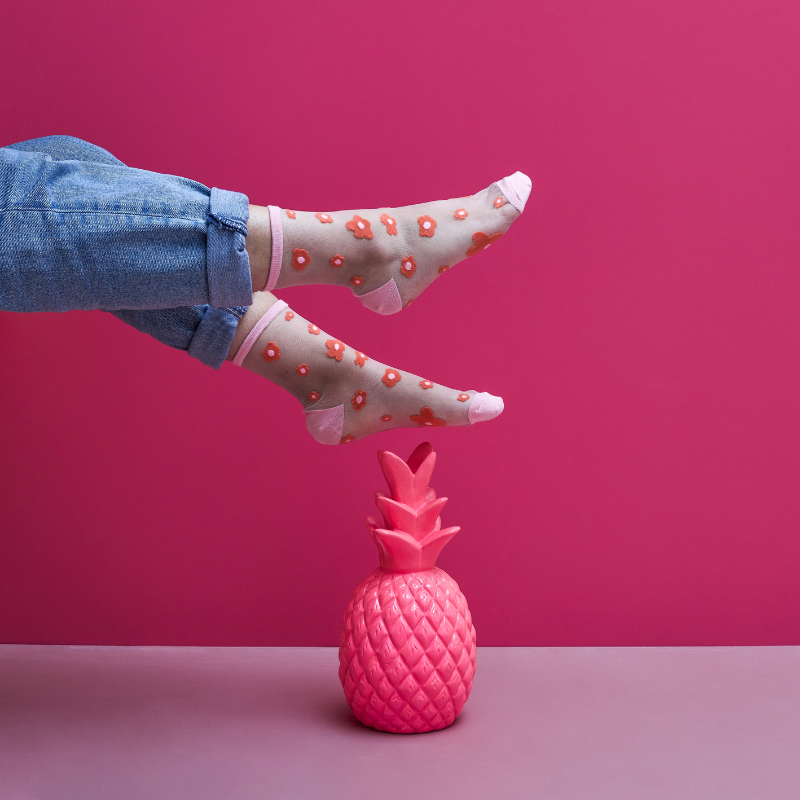 COFFRET DE 3 PAIRES DE CHAUSSETTES FLOWER POWER