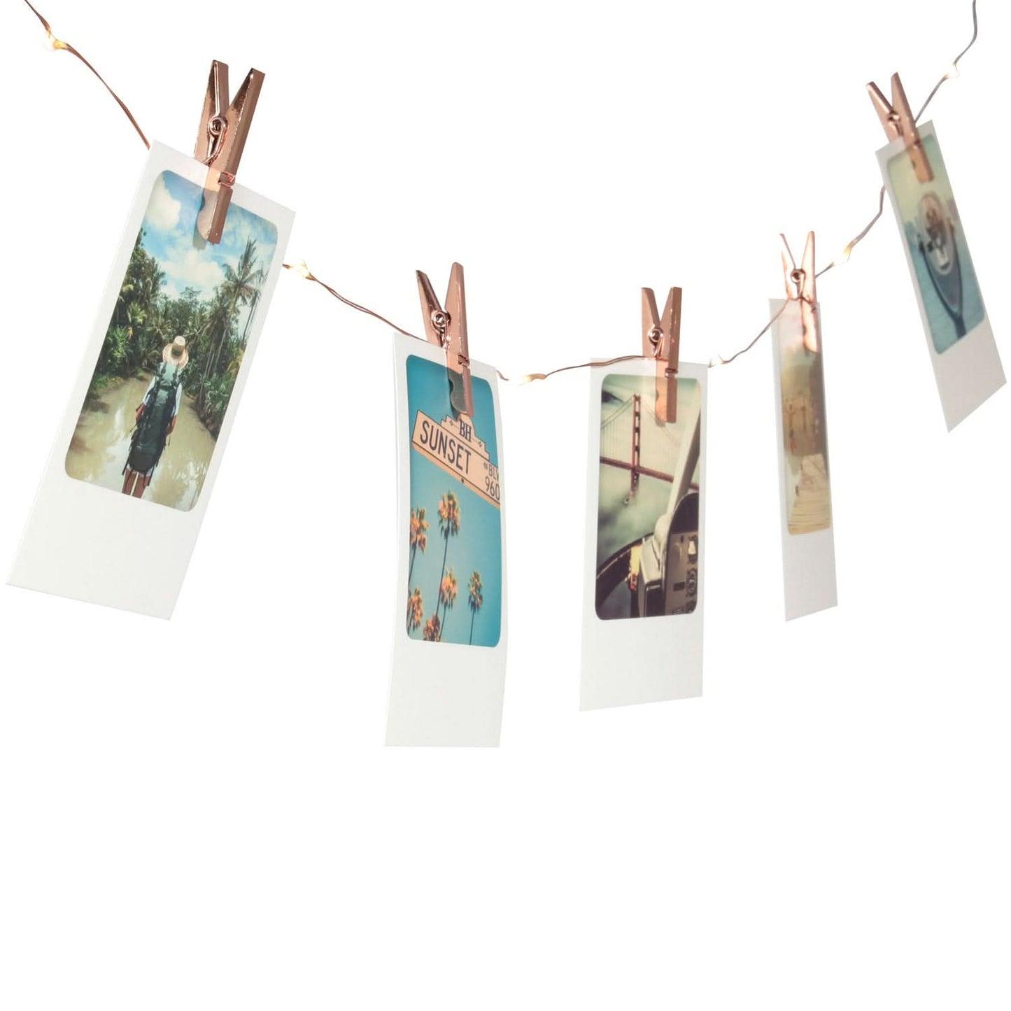 GUIRLANDE PHOTOS CLIPS ROSE GOLD