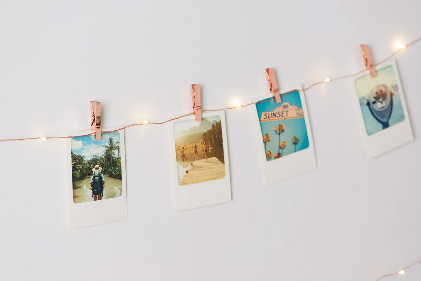 GUIRLANDE PHOTOS CLIPS ROSE GOLD