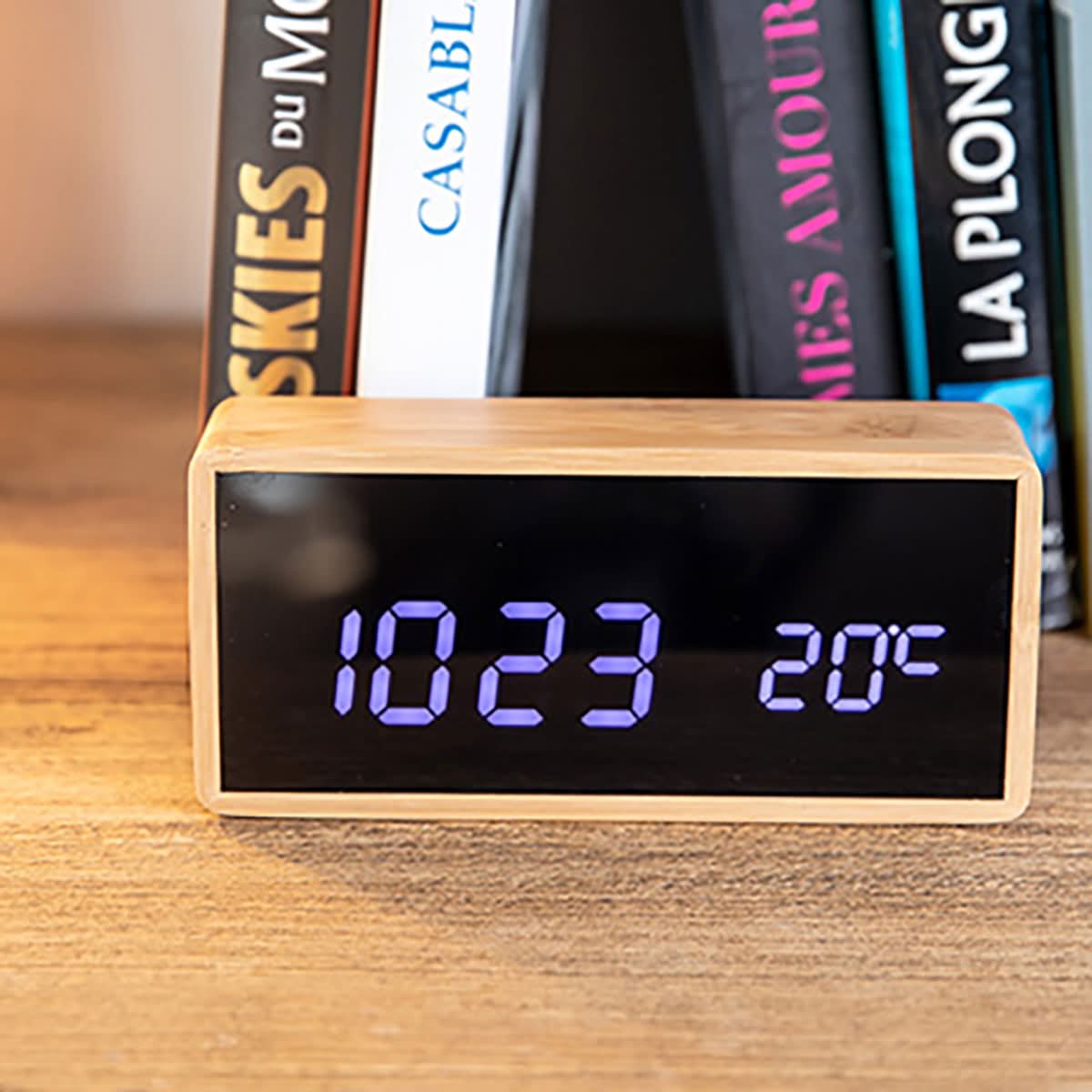 REVEIL LED GM FIBRE BOIS NATUREL