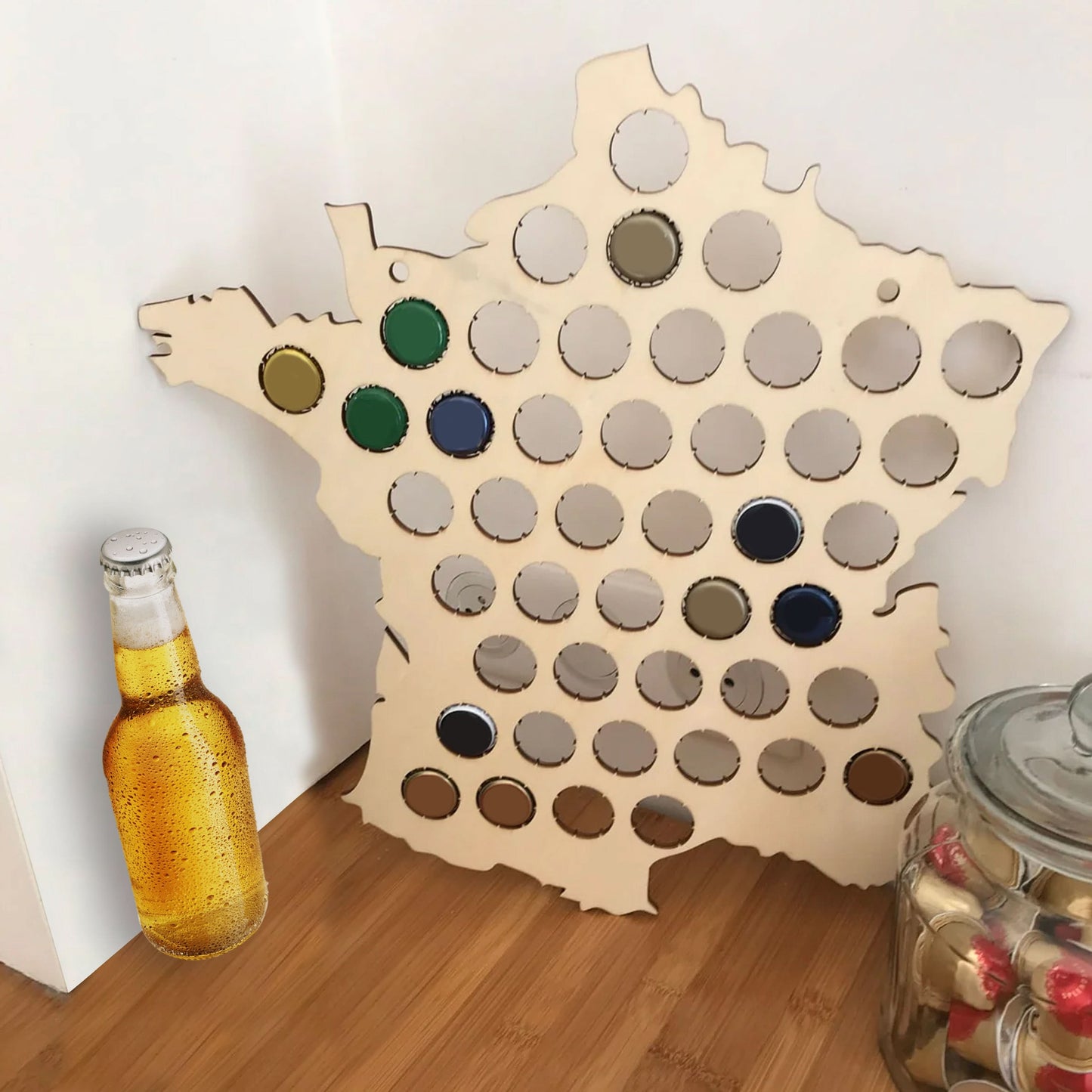 CARTE DE FRANCE CAPSULES DE BIERE