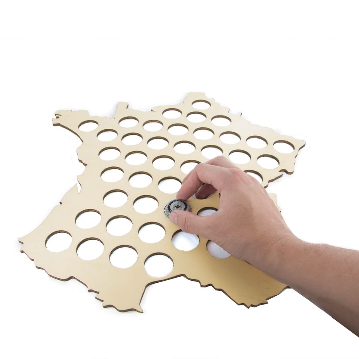 CARTE DE FRANCE CAPSULES DE BIERE