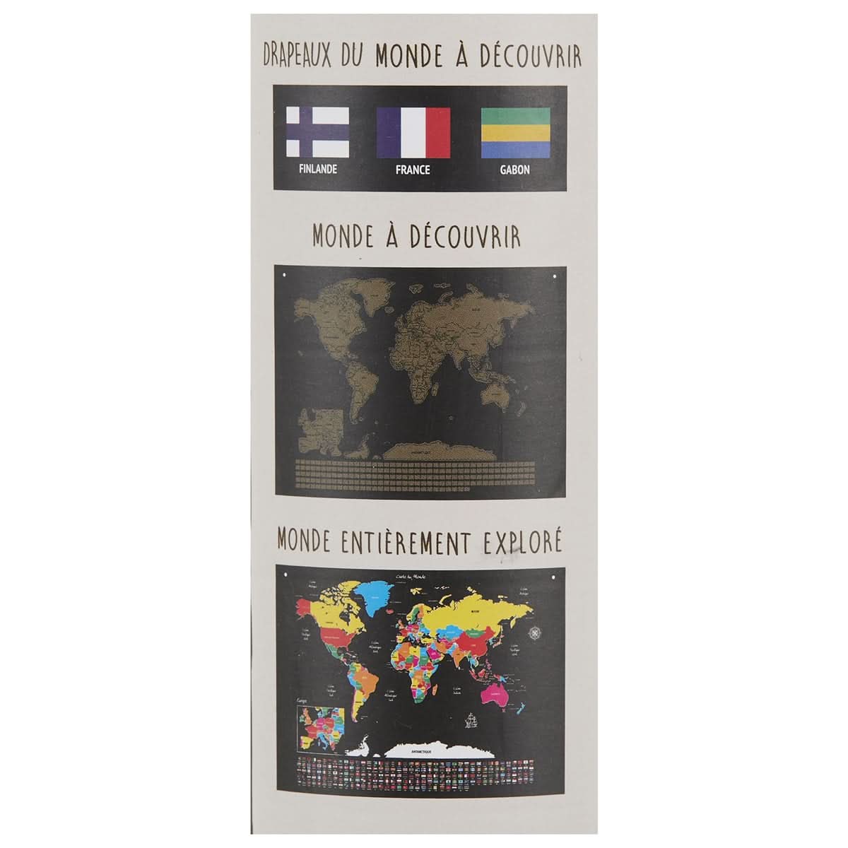 CARTE A GRATTER DRAPEAUX