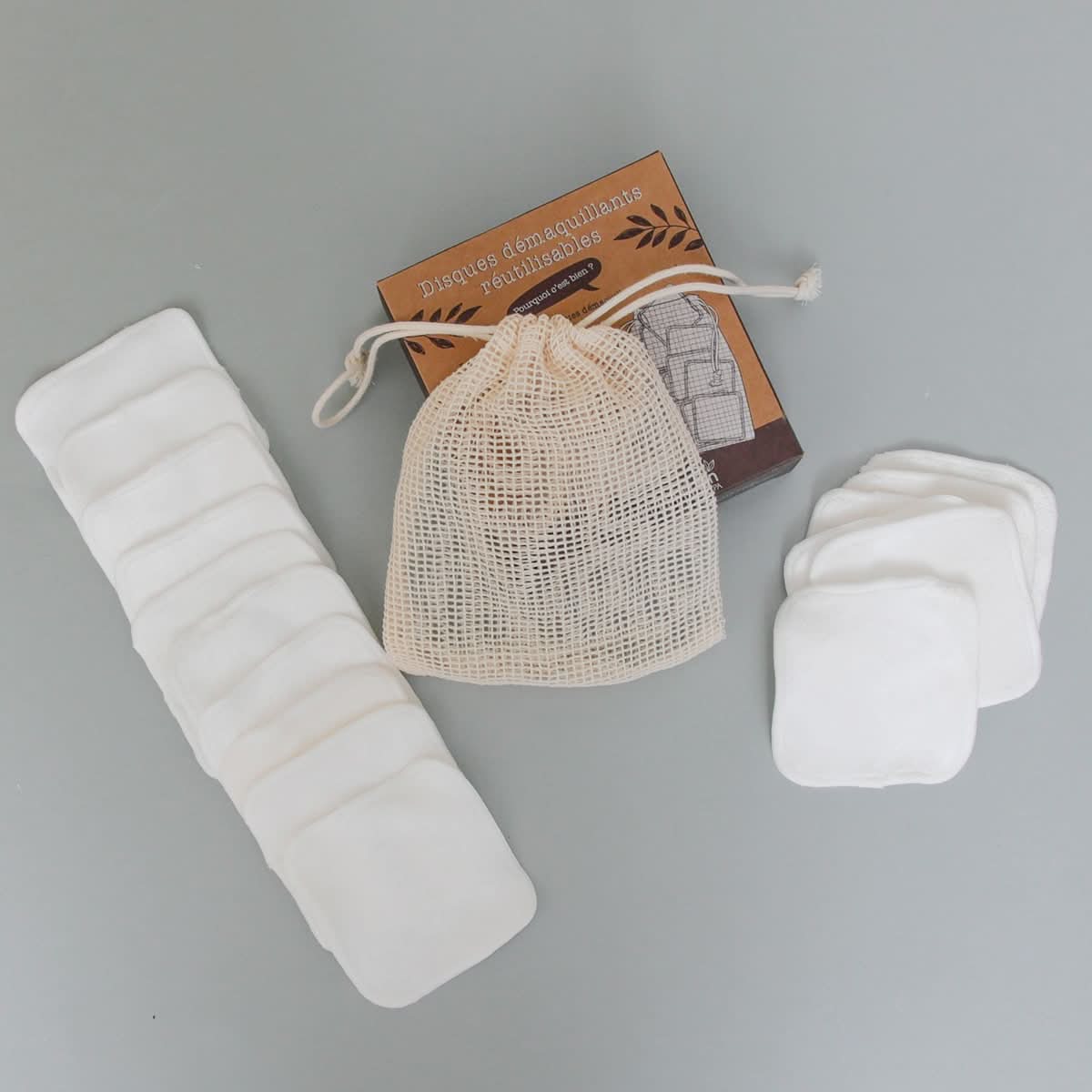 KIT DE 16 DISQUES DEMAQUILLANTS REUTILISABLES