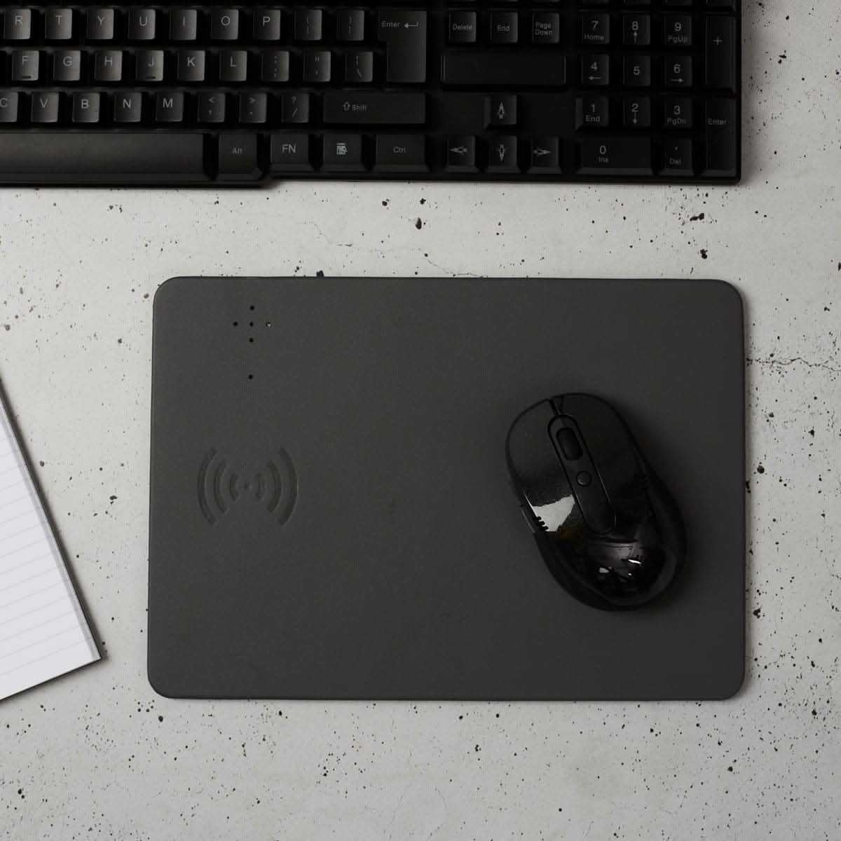 TAPIS DE SOURIS CHARGEUR A INDUCTION GRIS