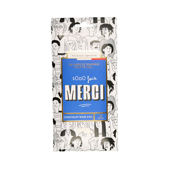 CARRES DE CHOCOLAT NOIR 1000 FOIS MERCI