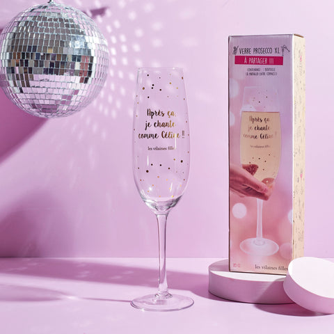 Verre Prosecco XL Je chante comme Céline