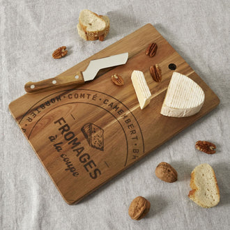 COFFRET LIVRE PLANCHE A FROMAGE ET SON COUTEAU