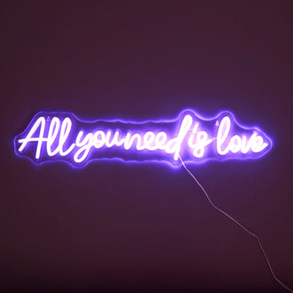 LAMPE EFFET NEON ALL YOU NEED IS LOVE