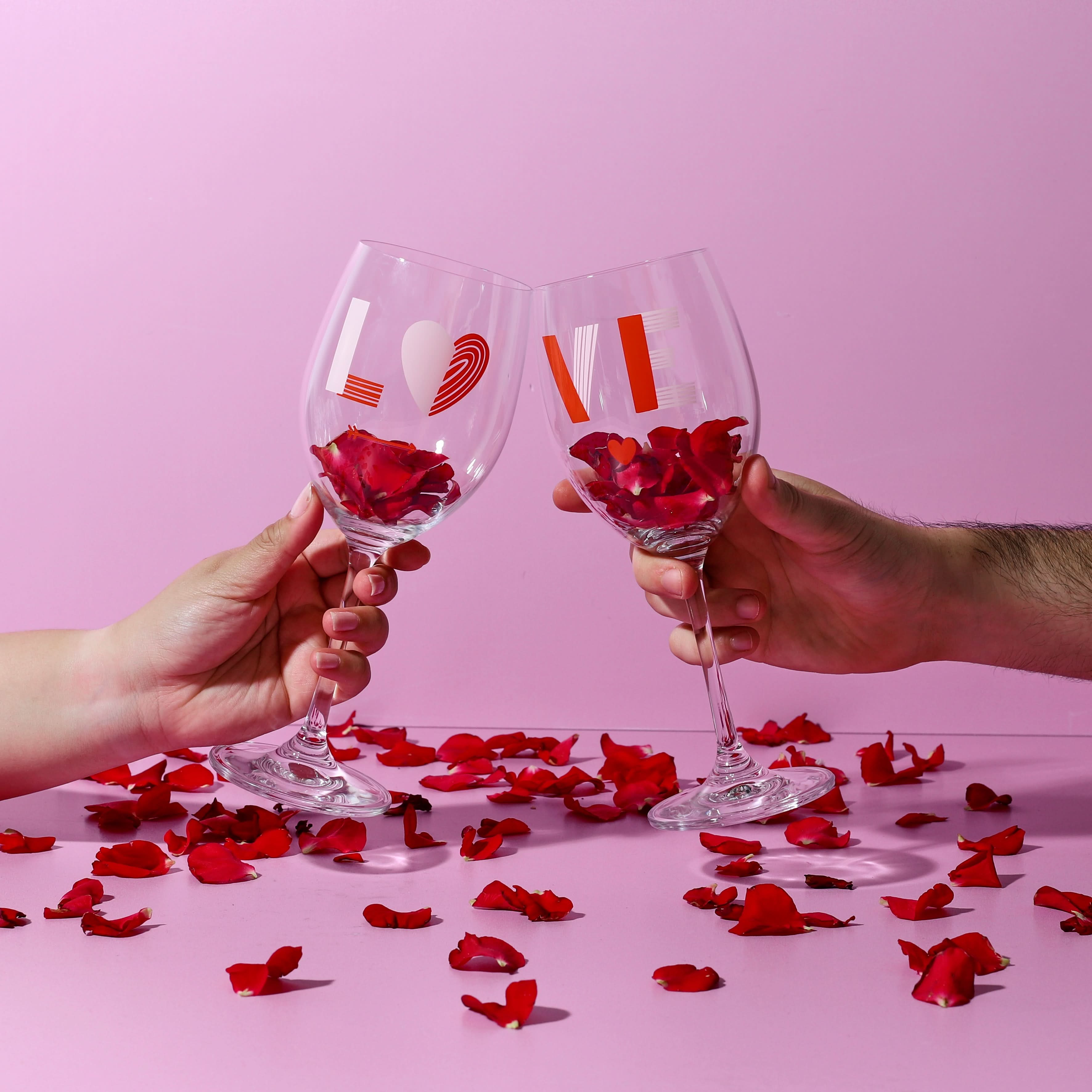 2 Verres à Vin En Forme De Rose - Verres Créatifs 150ml Pour Événements Spéciaux