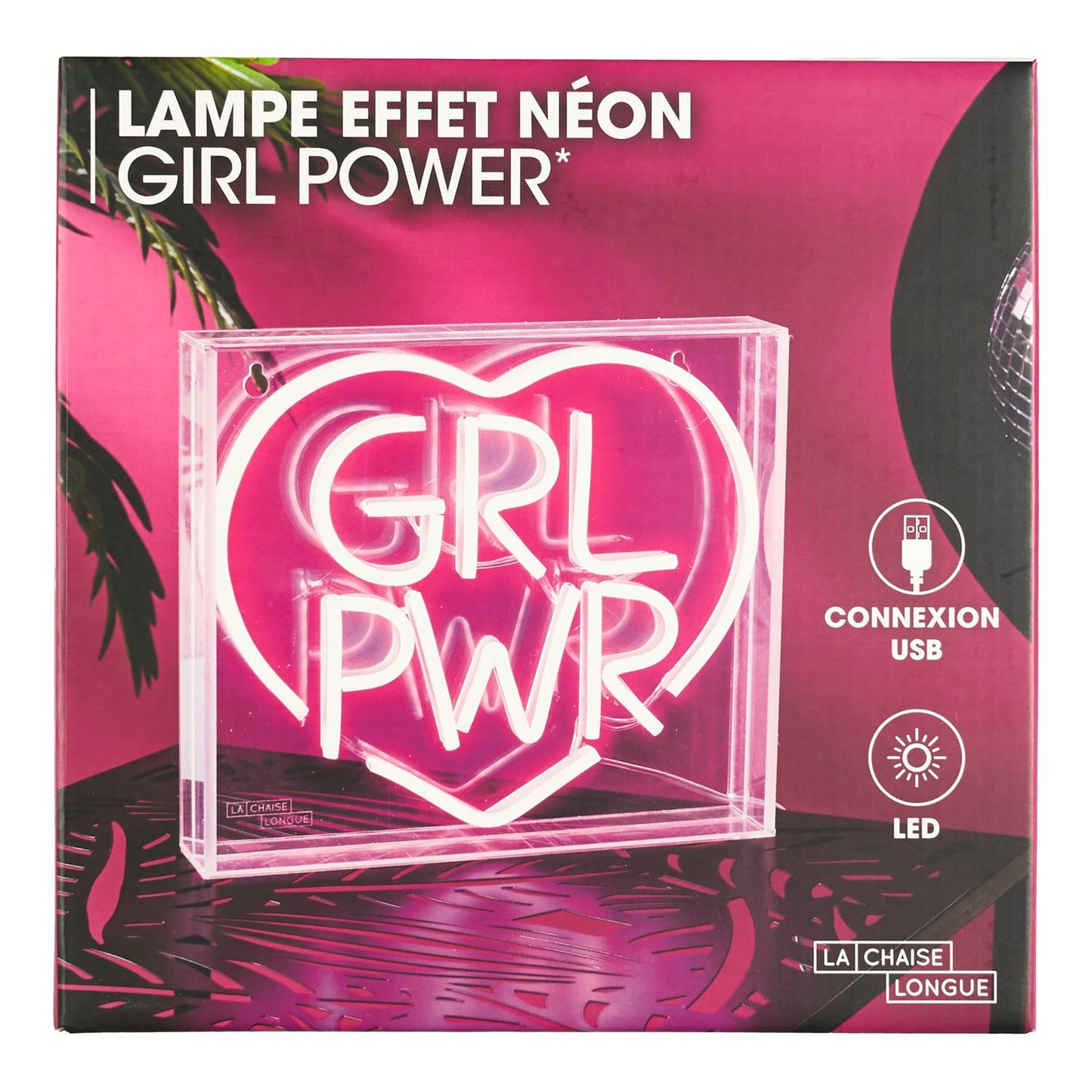 LAMPE EFFET NEON GIRL POWER