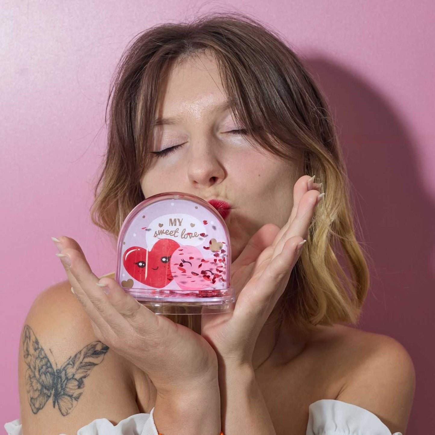 BOULE A NEIGE CADRE PHOTO SWEETY