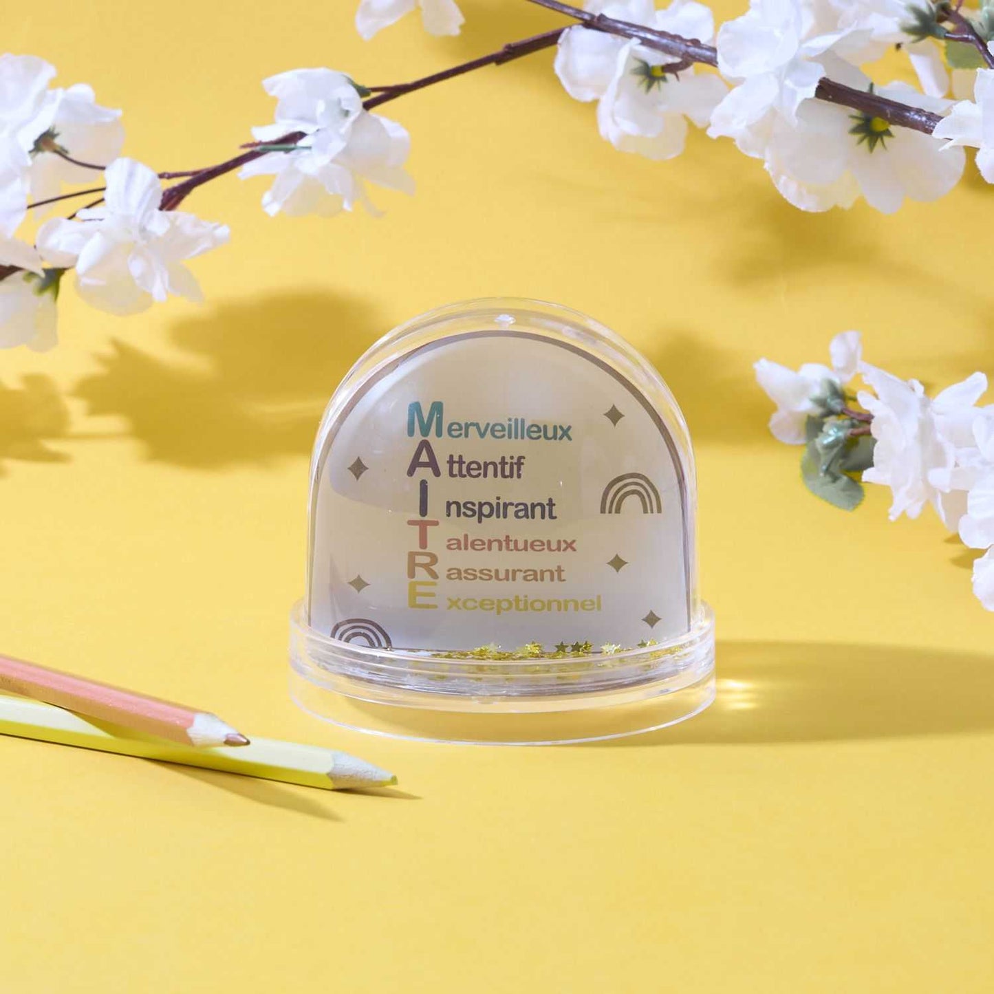 BOULE A NEIGE CADRE PHOTO MERCI