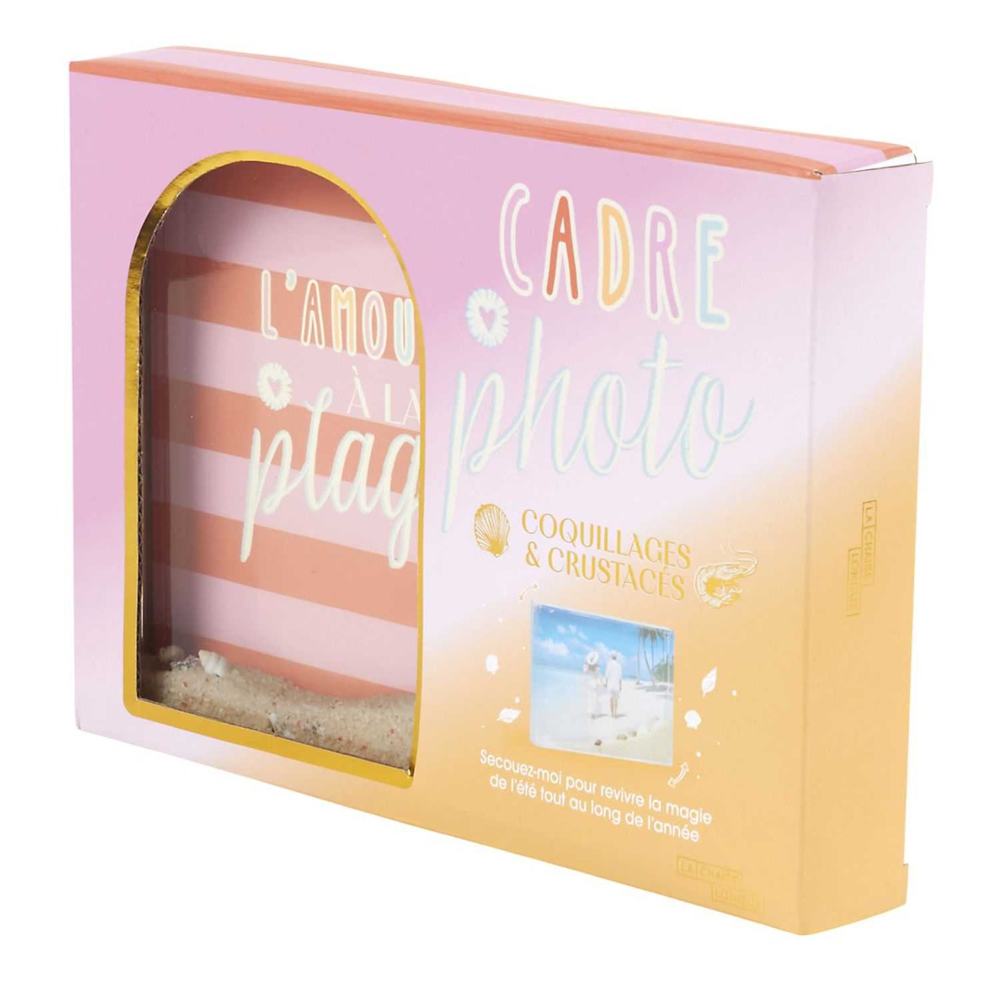 CADRE SABLE COQUILLAGES CRUSTACES