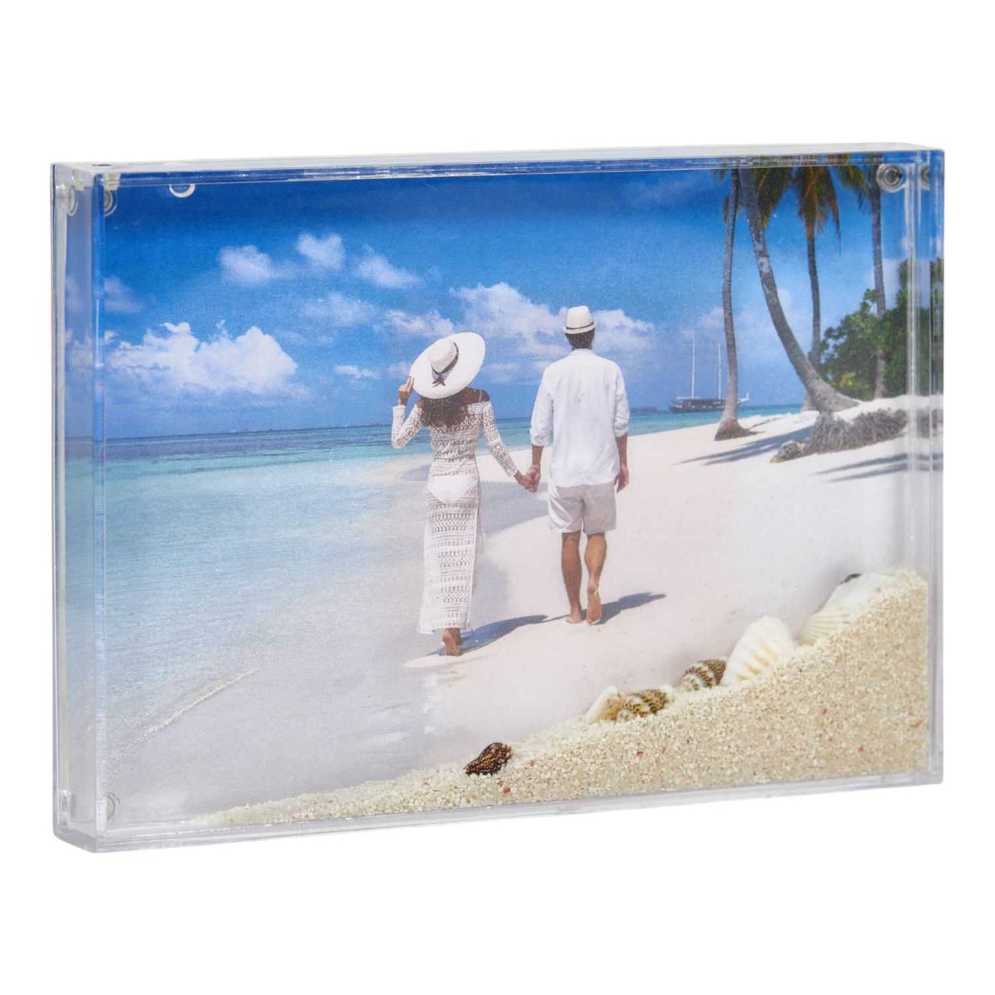 CADRE SABLE COQUILLAGES CRUSTACES