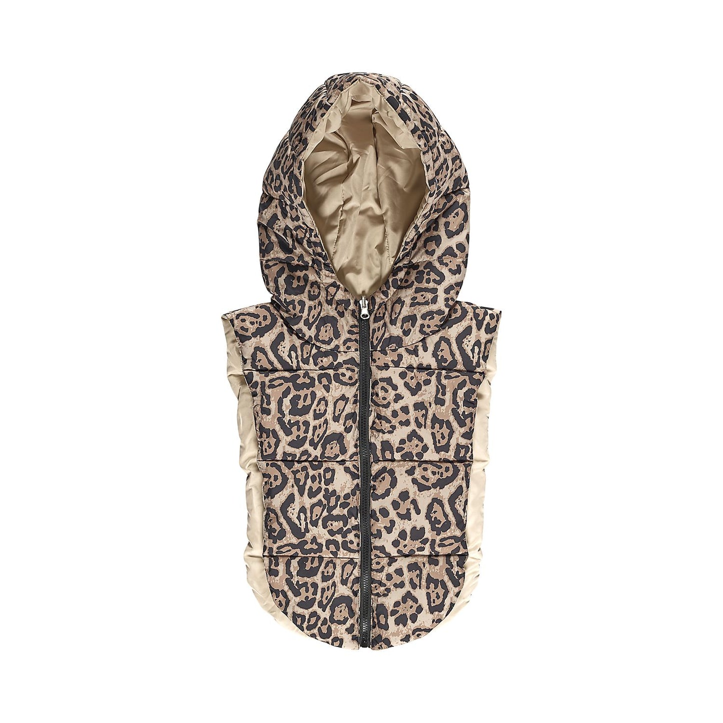 CAPUCHE DOUDOUNE REVERSIBLE LEOPARD