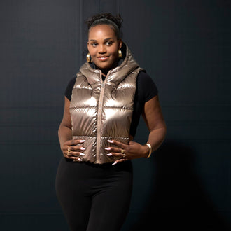 CAPUCHE DOUDOUNE REVERSIBLE GOLD