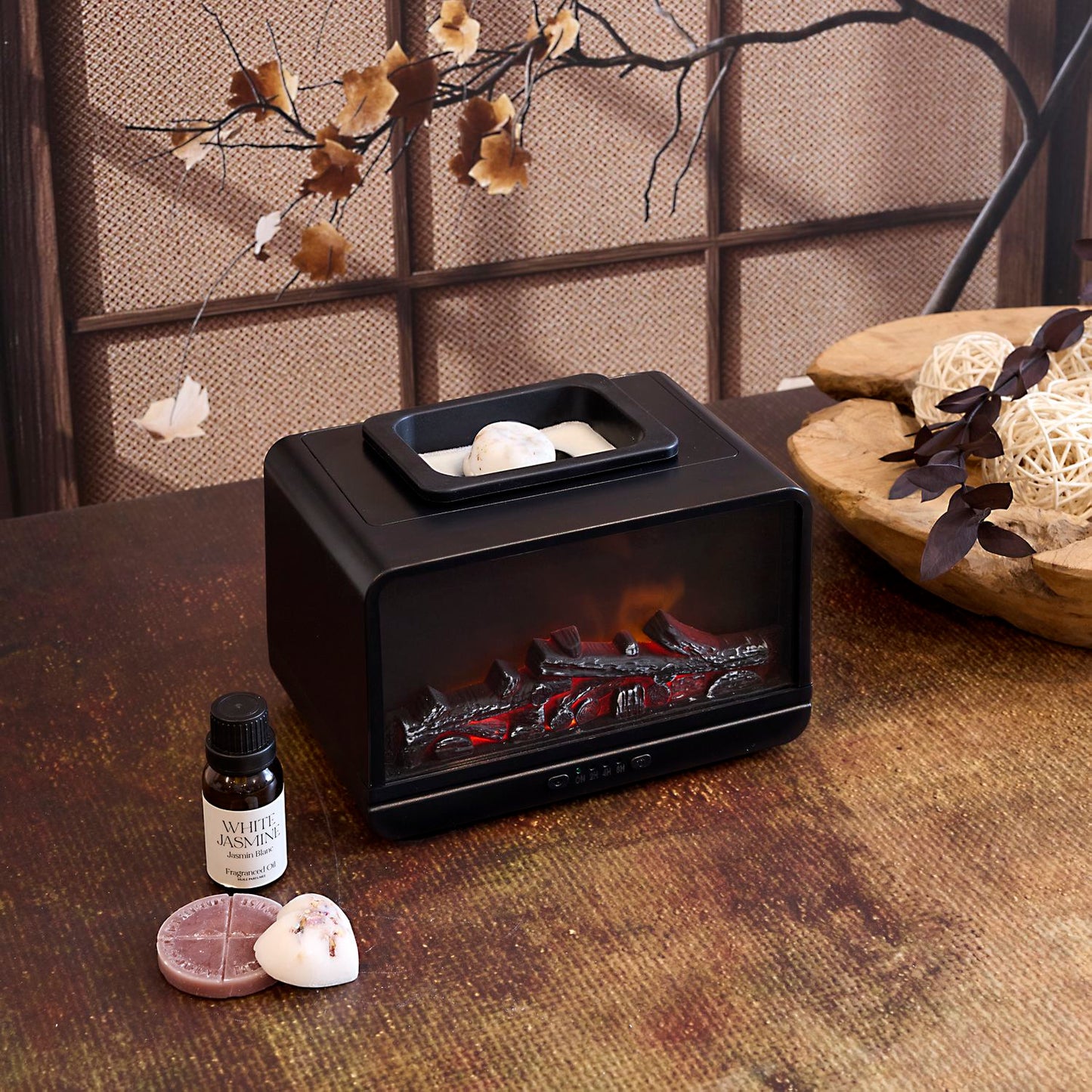 BRULEUR DIFFUSEUR DE CIRE AU COIN DU FEU